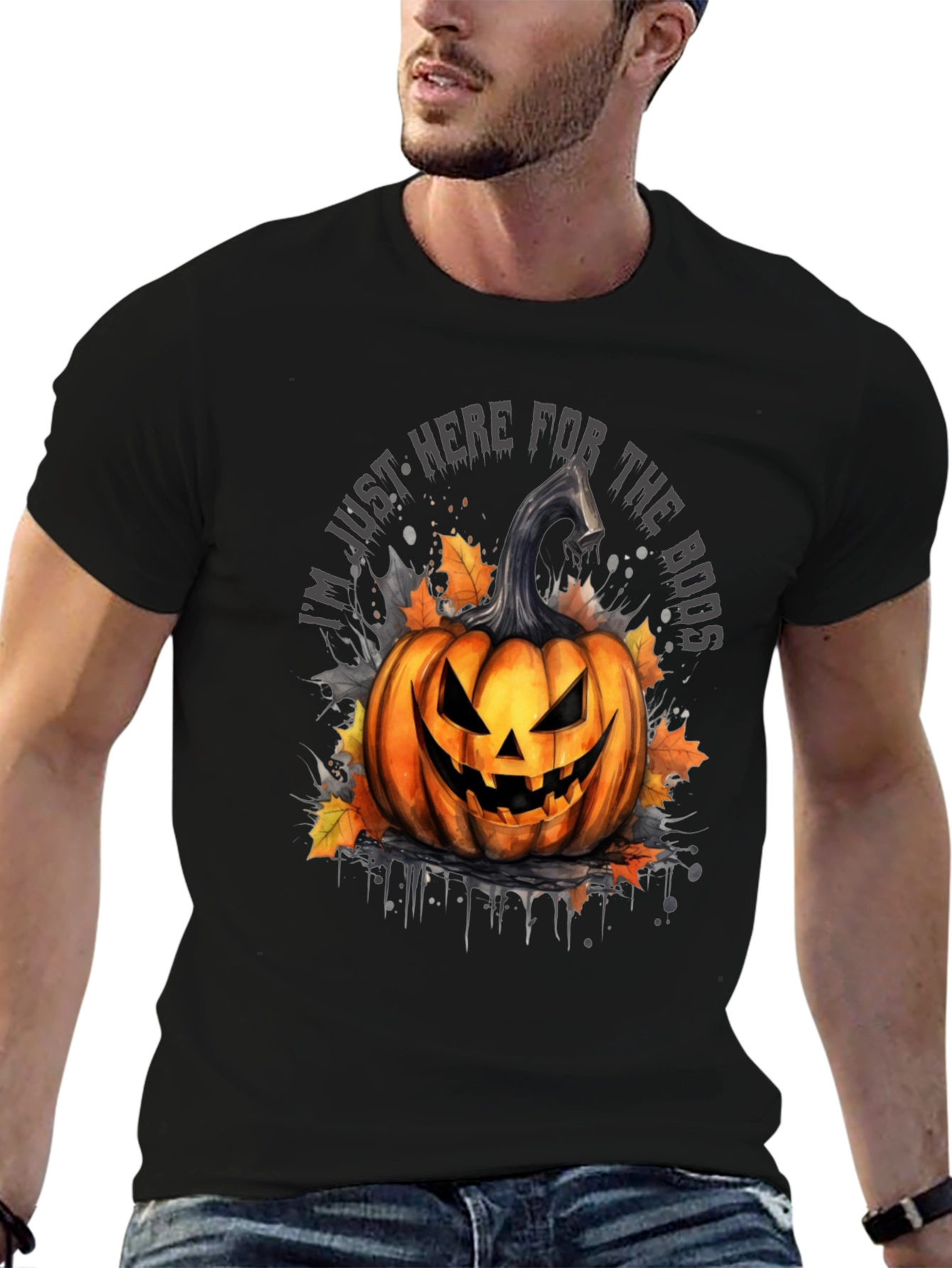 Halloween Pumpkin Boos Graphic Tee