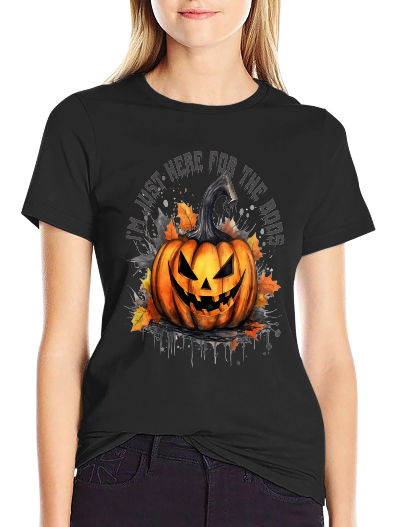 Halloween Pumpkin Boos Graphic Tee