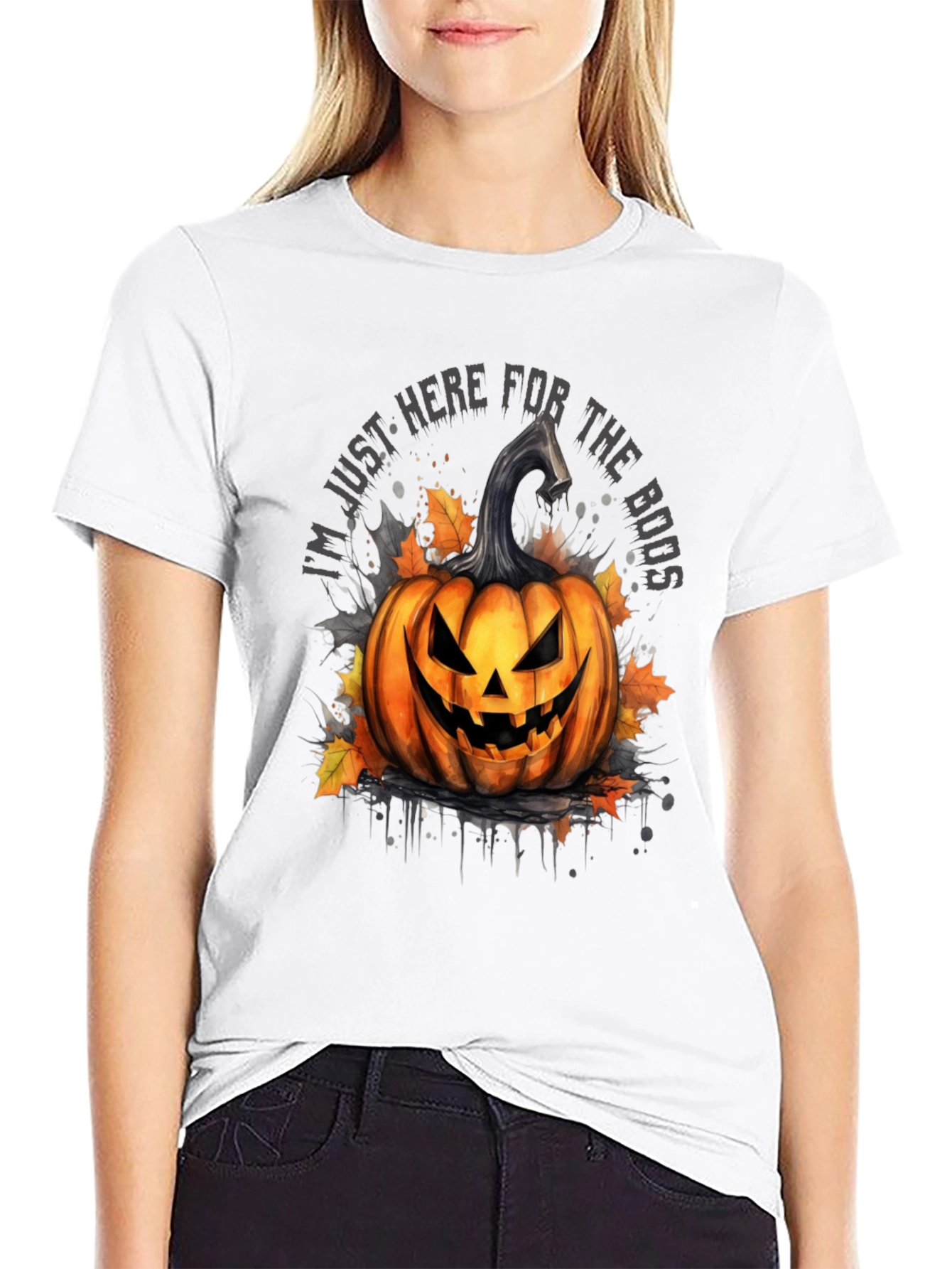 Halloween Pumpkin Boos Graphic Tee