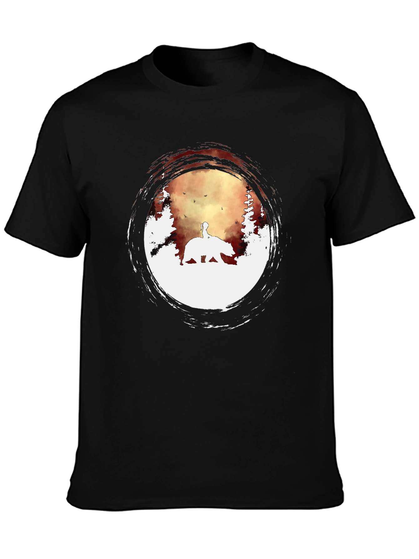 Bear Silhouette Graphic Tee - Nature Inspired Design
