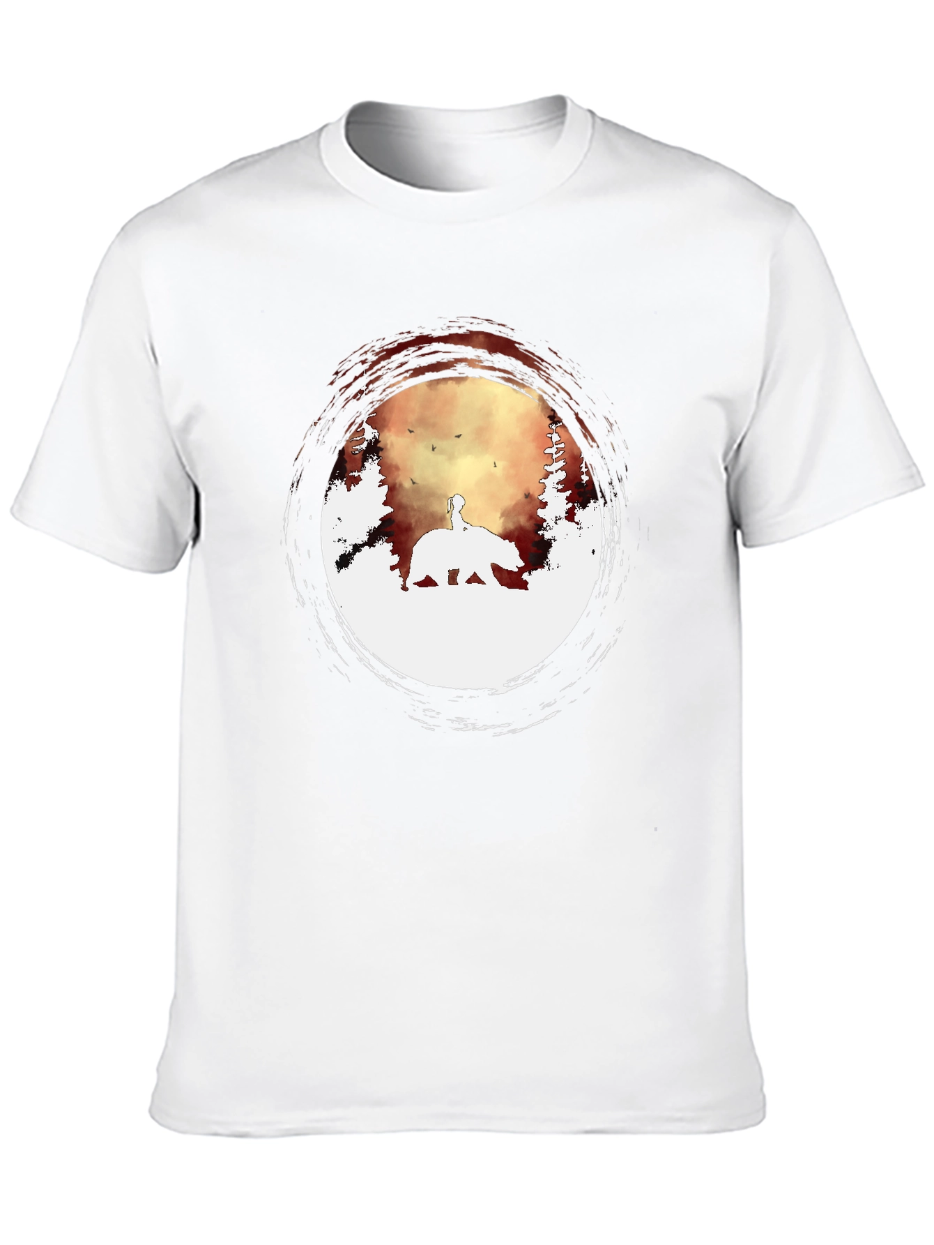 Bear Silhouette Graphic Tee - Nature Inspired Design