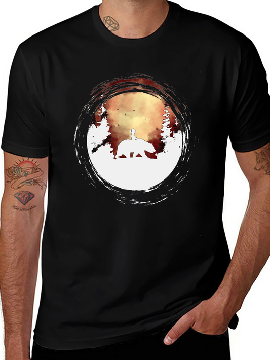 Bear Silhouette Graphic Tee - Nature Inspired Design