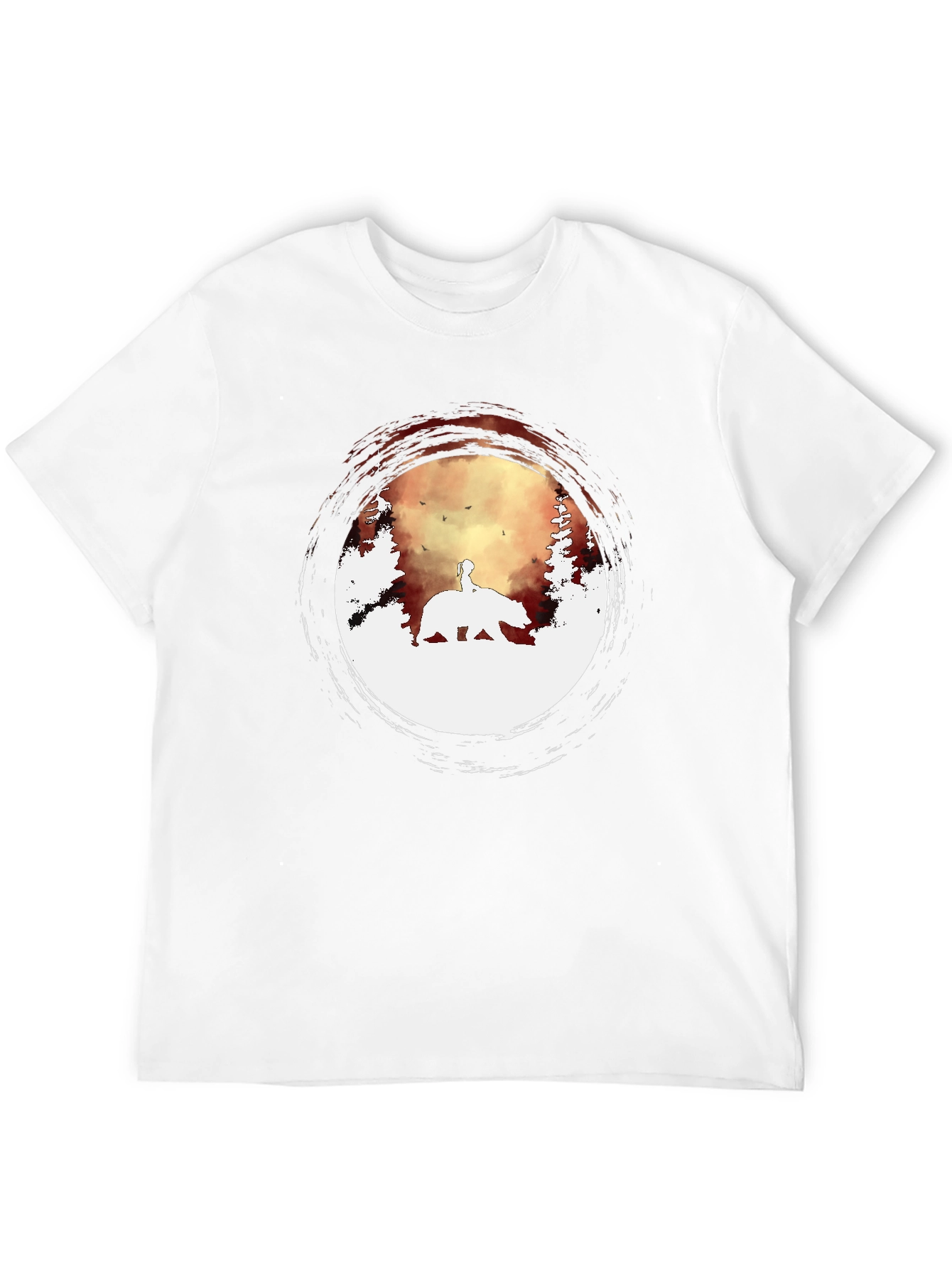 Bear Silhouette Graphic Tee - Nature Inspired Design