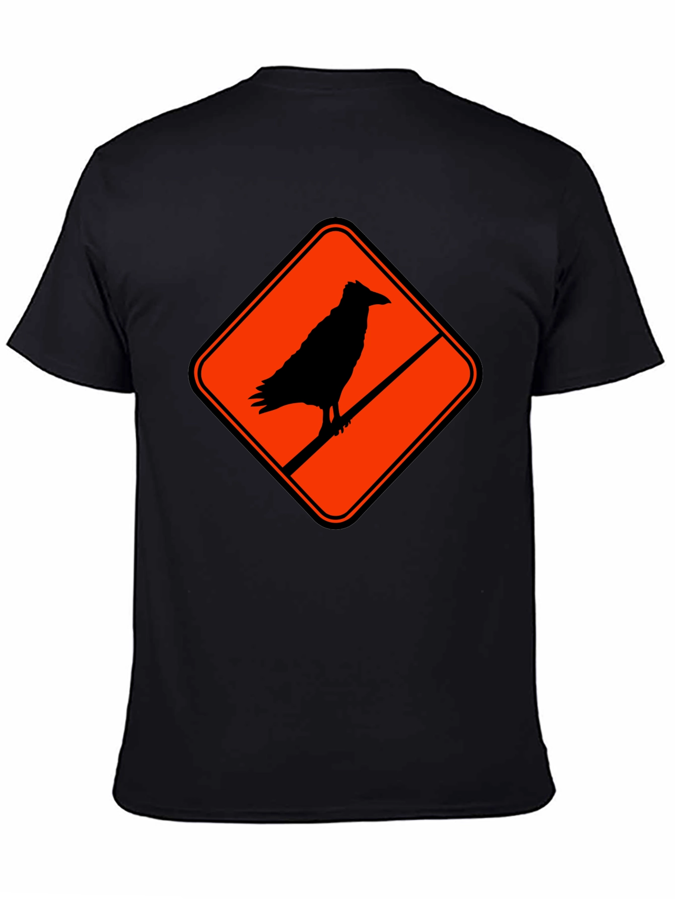 Raven Silhouette Graphic Black T-Shirt