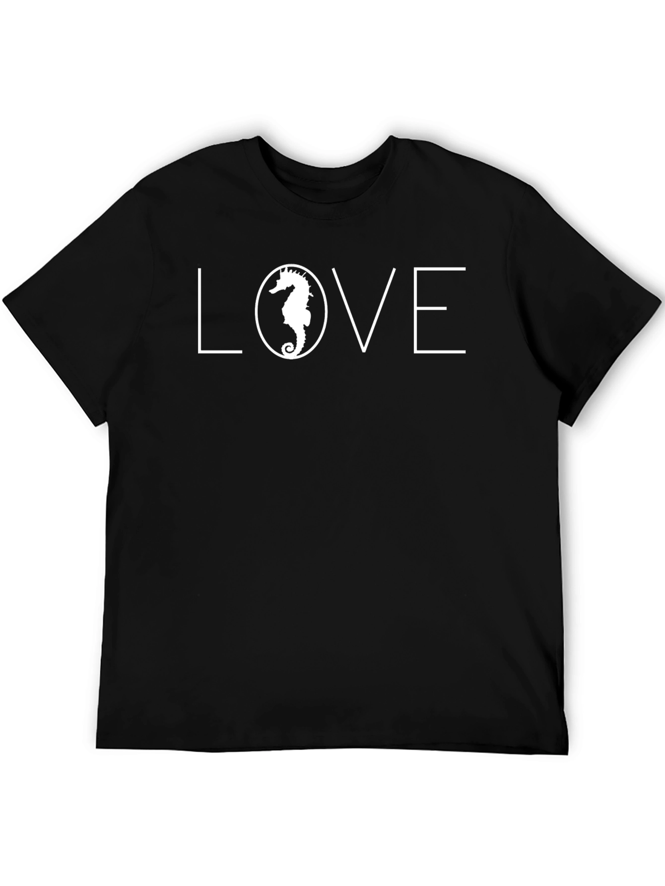 Seahorse Love T-Shirt - Black Graphic Tee