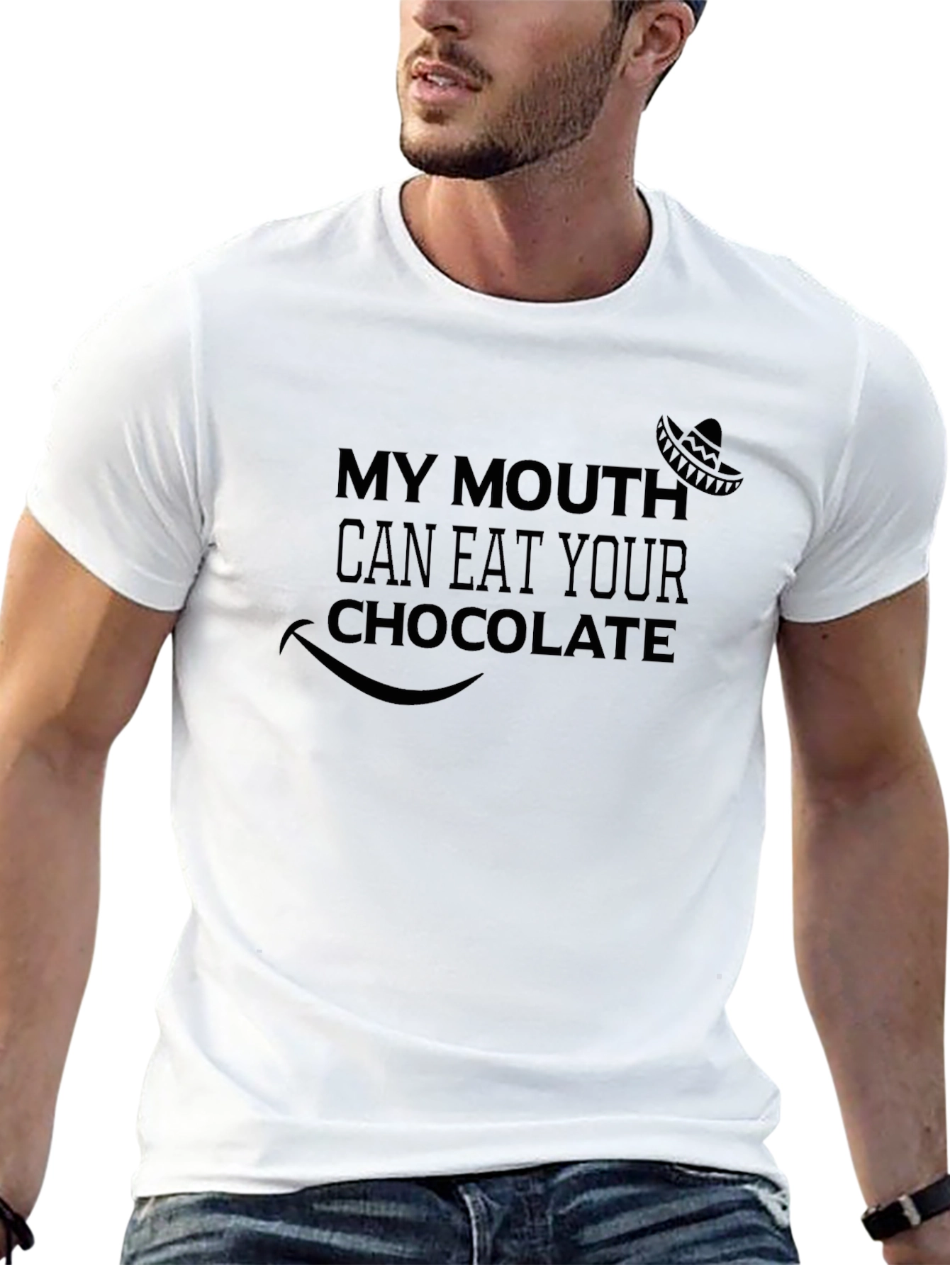 My Mouth Can Eat Your Chocolate Black T-Shirt