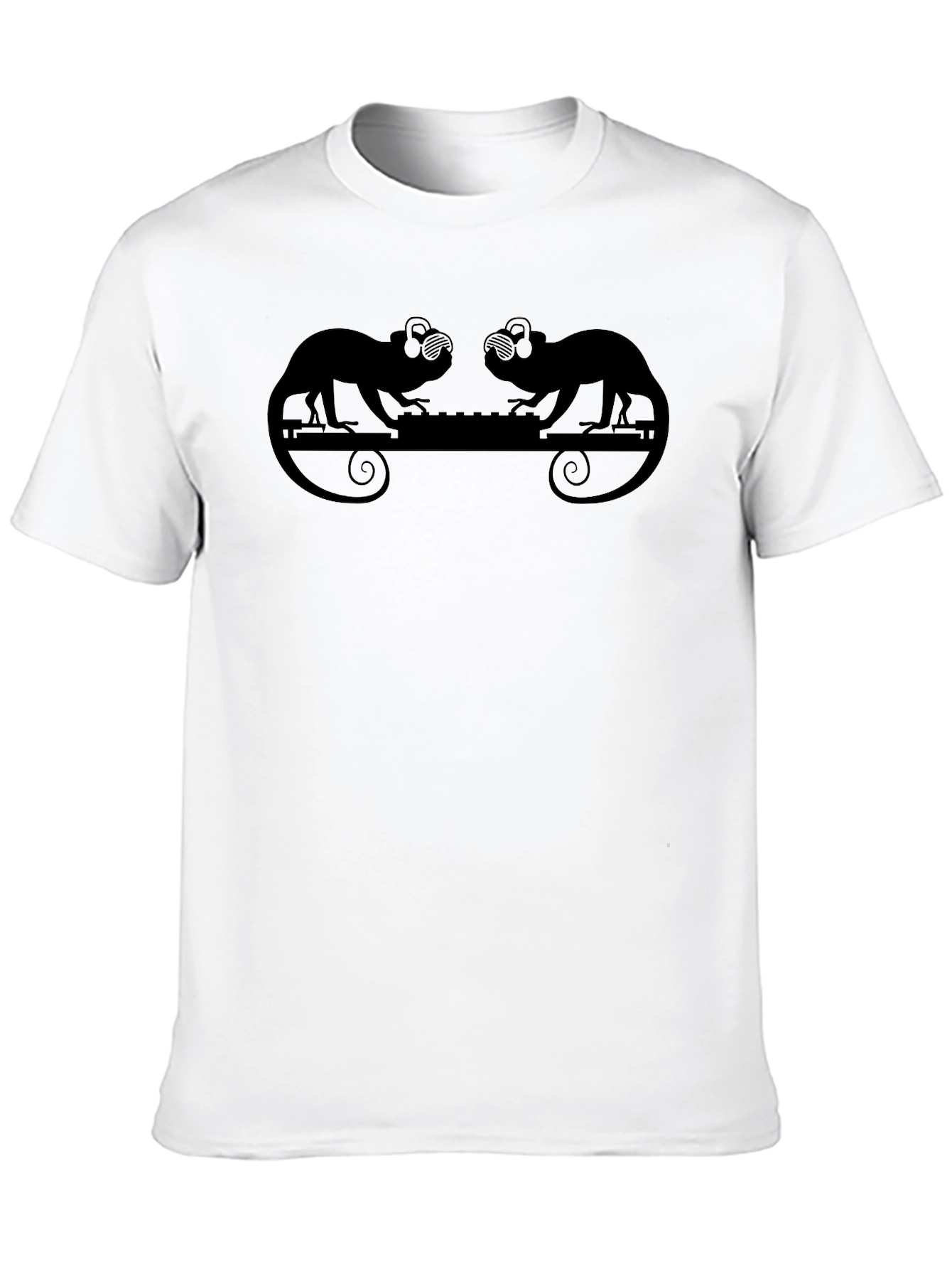 DJ Chameleon Graphic Tee - Cool Black T-Shirt