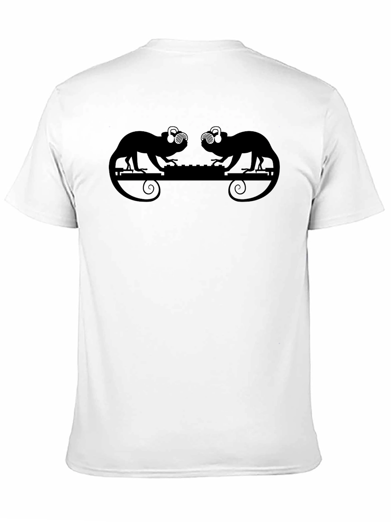 DJ Chameleon Graphic Tee - Cool Black T-Shirt
