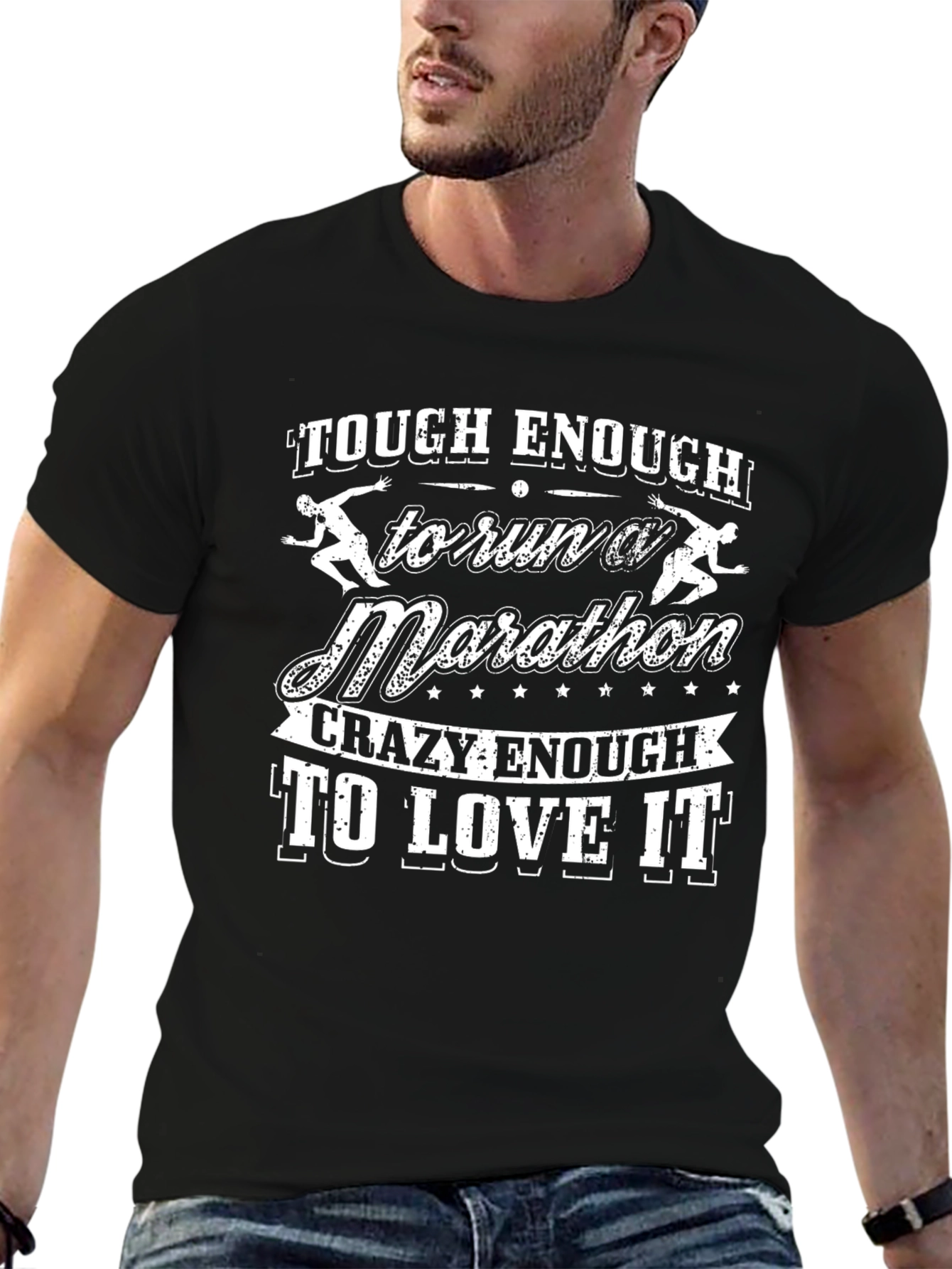 Tough Enough Marathon Runner Graphic Tee