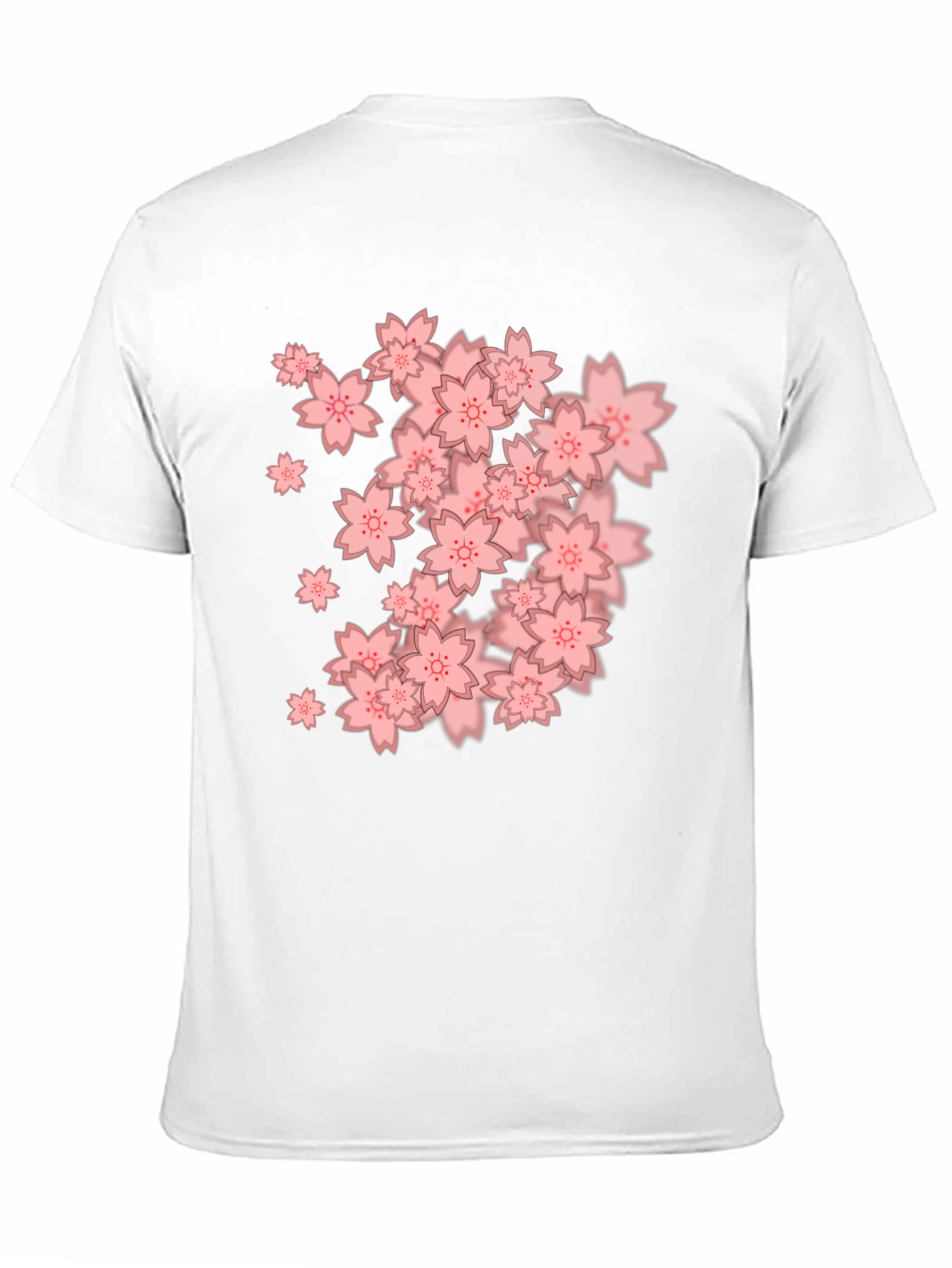 Sakura Blossom Graphic Tee - Black Cotton Blend