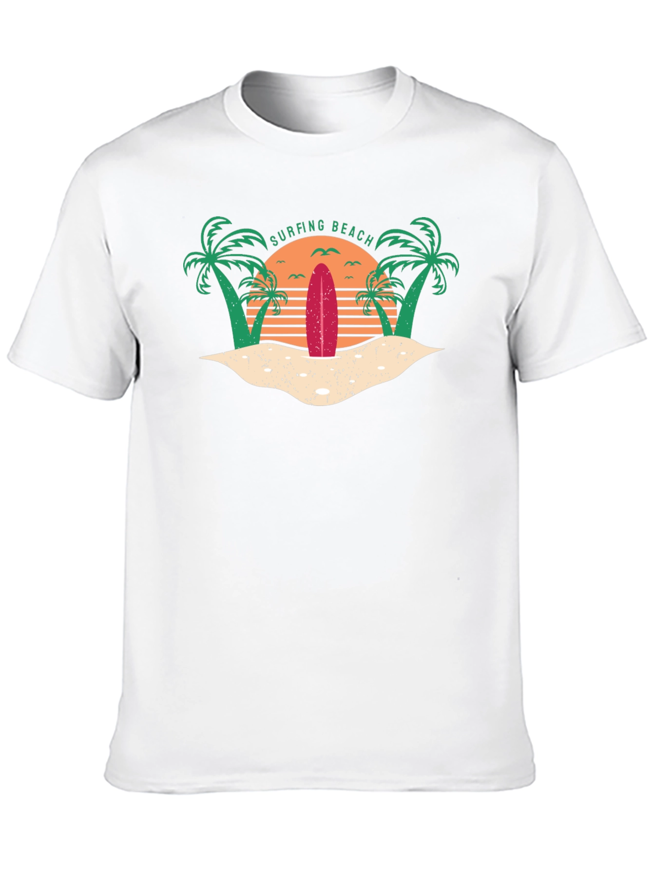 Surfing Beach Retro Graphic Tee