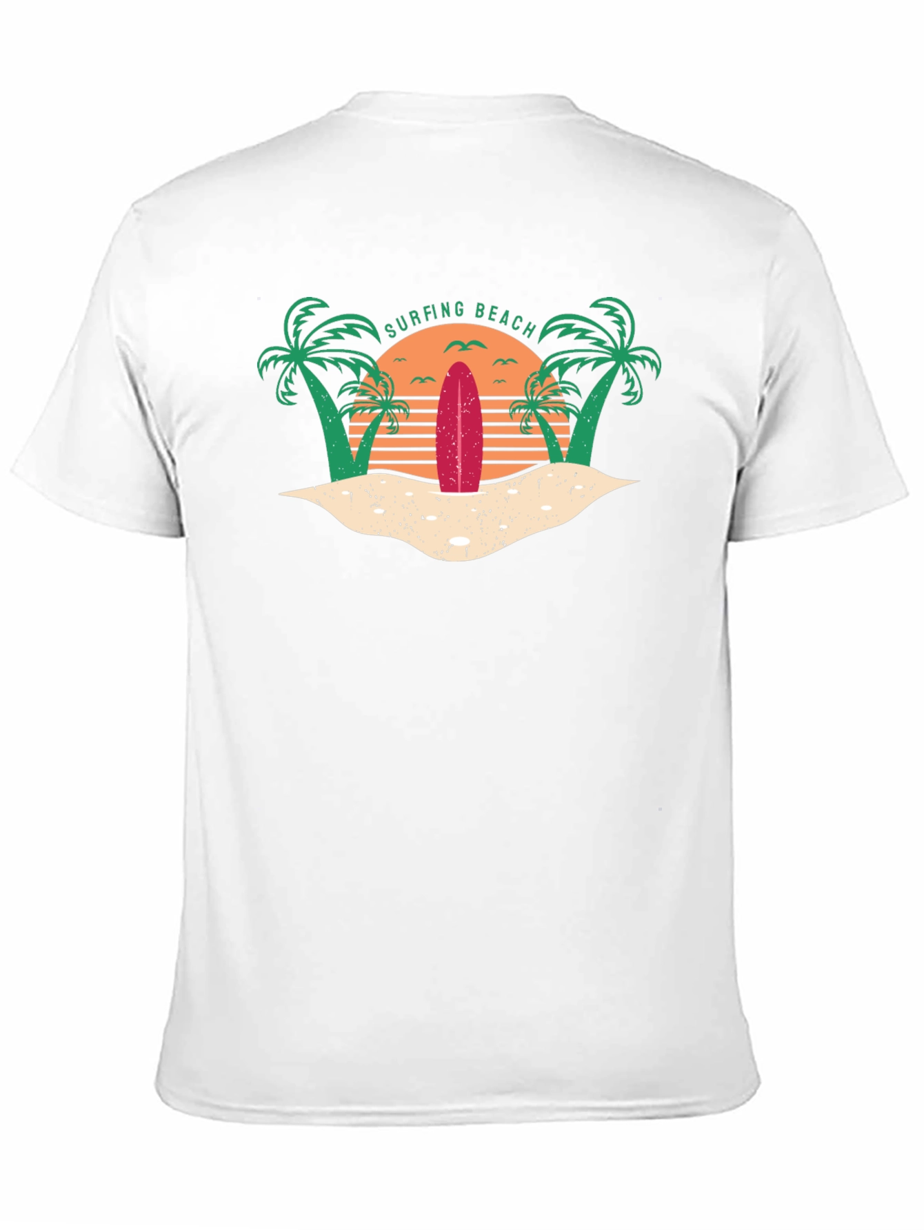 Surfing Beach Retro Graphic Tee