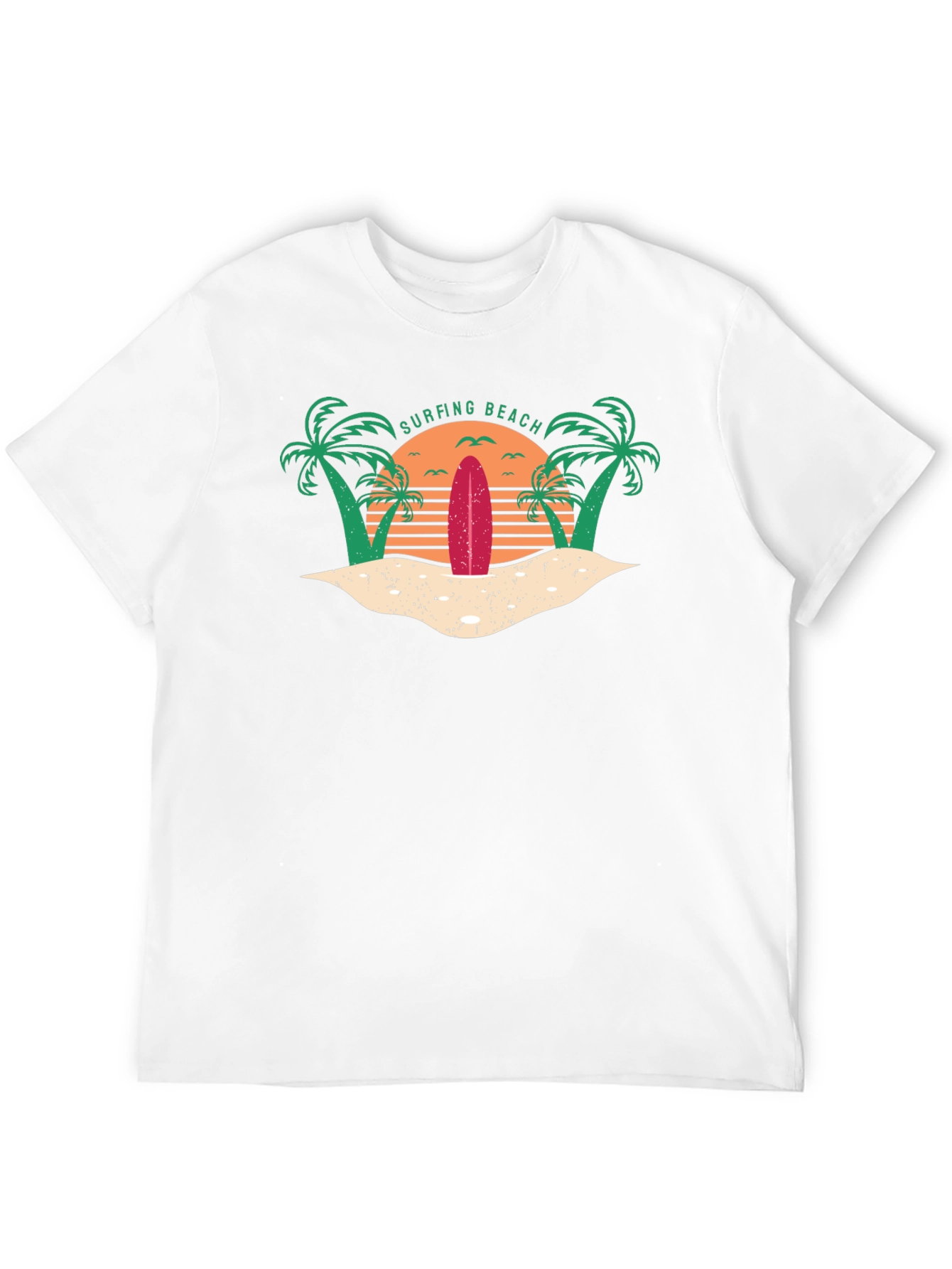 Surfing Beach Retro Graphic Tee