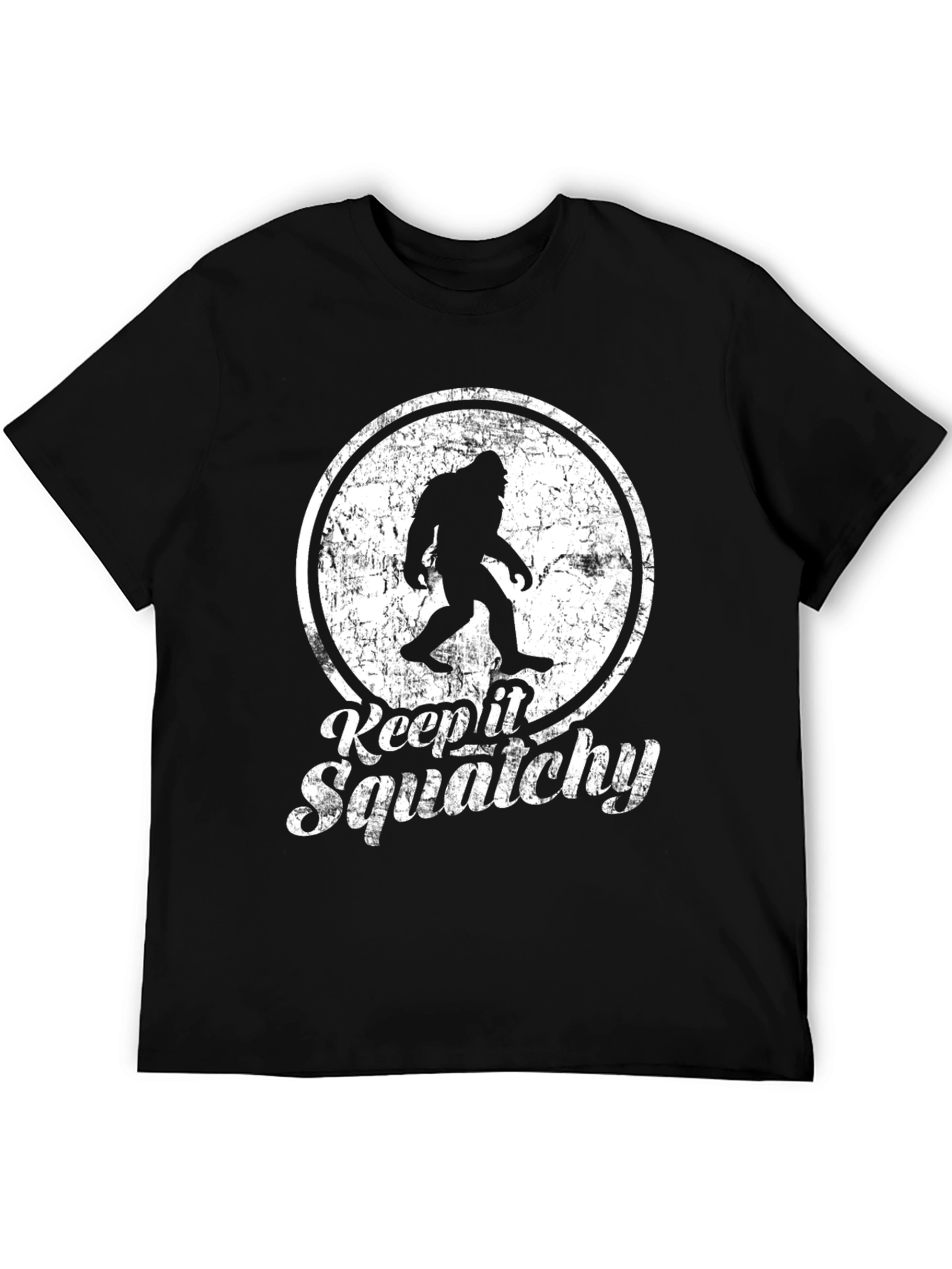 Keep It Squatchy Black T-Shirt - Bigfoot Graphic Tee