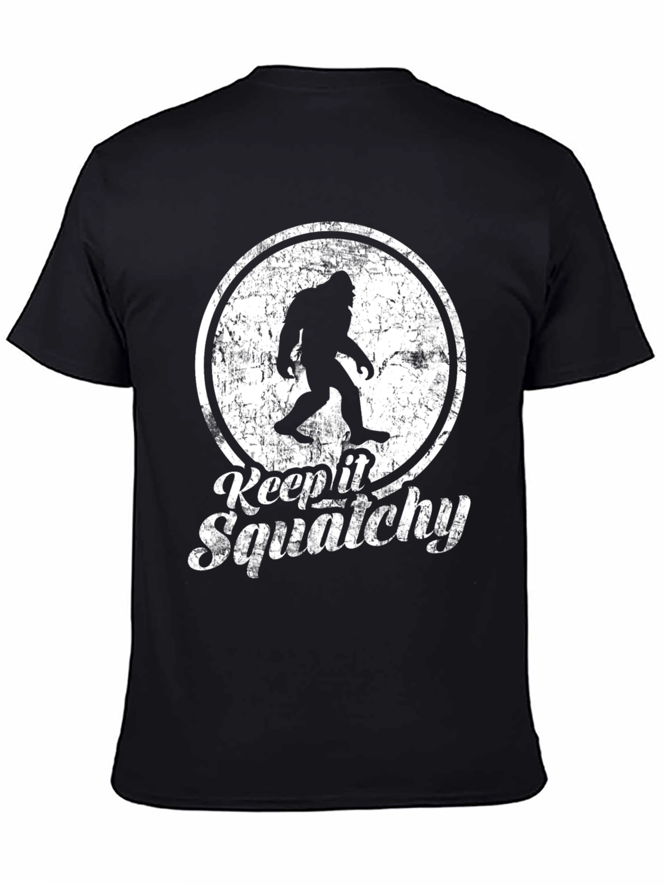 Keep It Squatchy Black T-Shirt - Bigfoot Graphic Tee