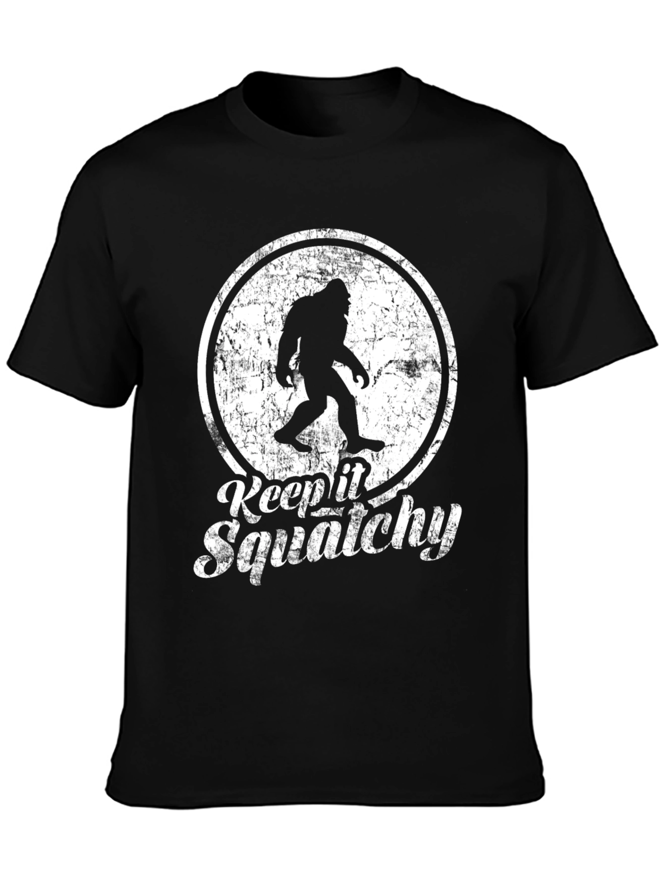 Keep It Squatchy Black T-Shirt - Bigfoot Graphic Tee