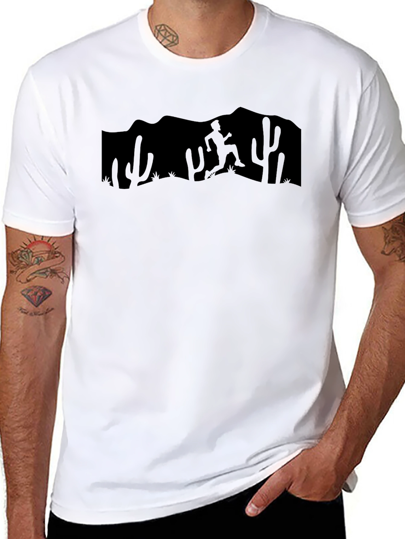 Desert Runner Graphic Tee - Mens Black T-Shirt
