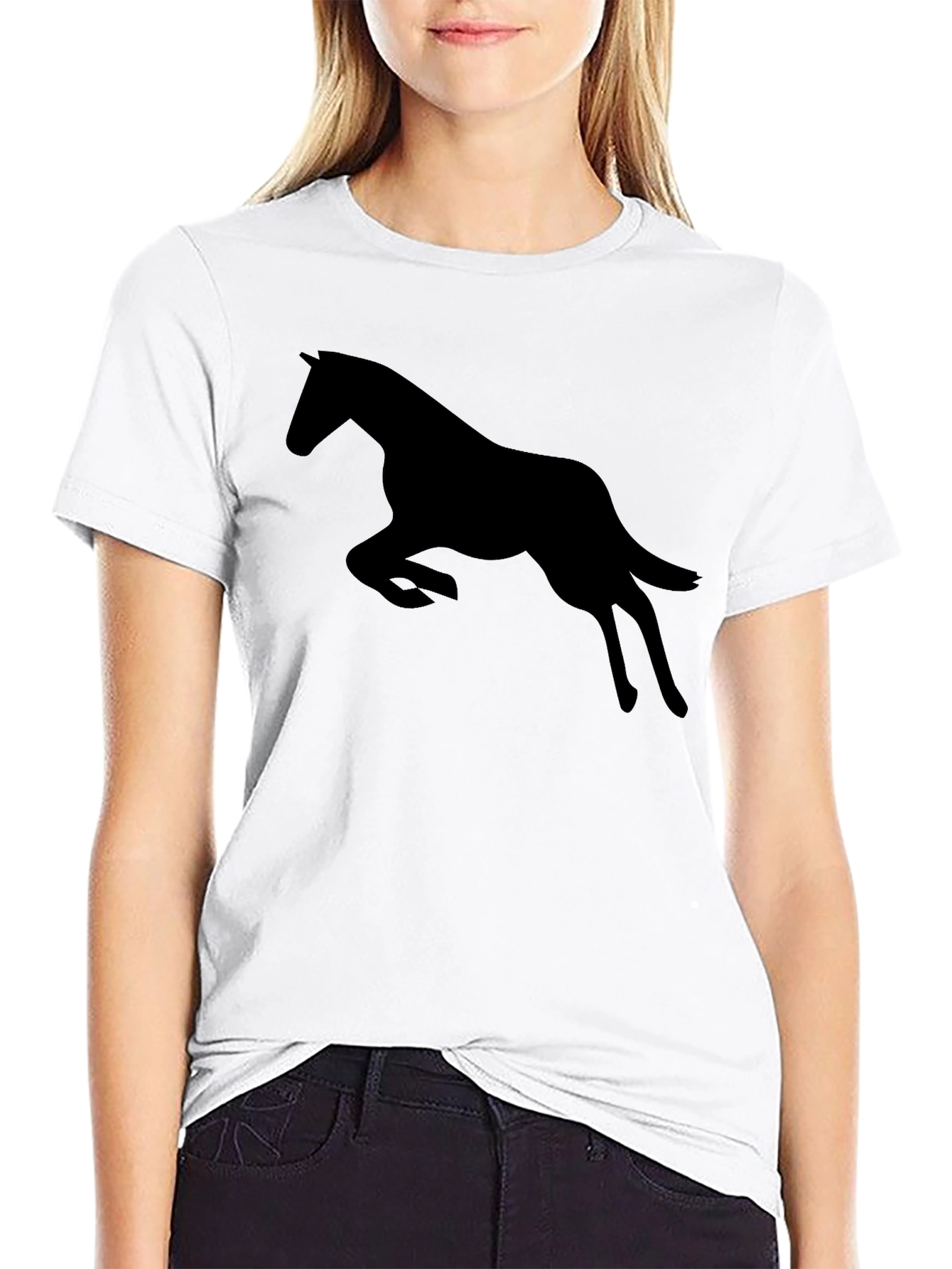 Black Horse Silhouette Graphic Tee