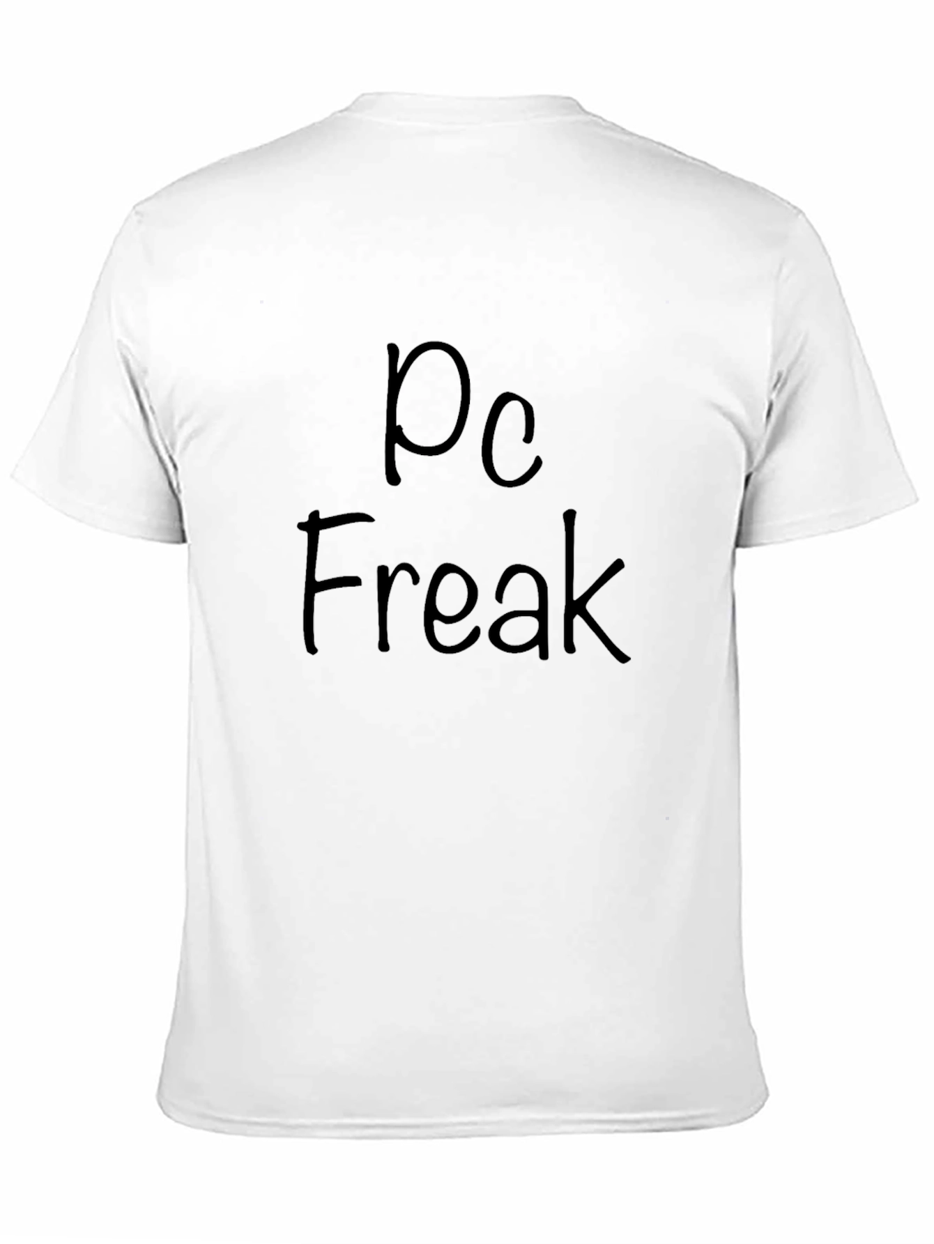 PC Freak Graphic Tee - Black Crew Neck T-Shirt
