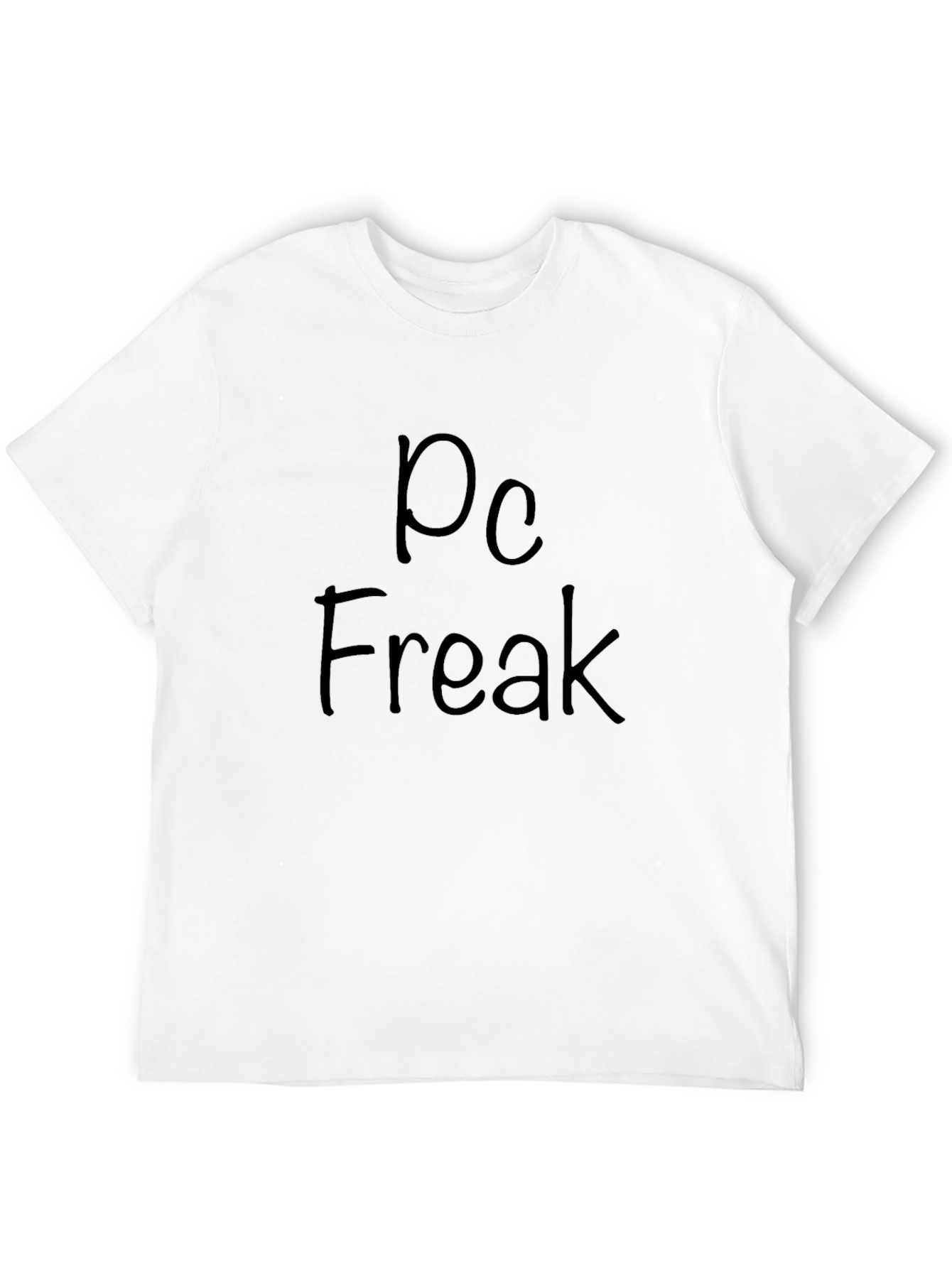 PC Freak Graphic Tee - Black Crew Neck T-Shirt