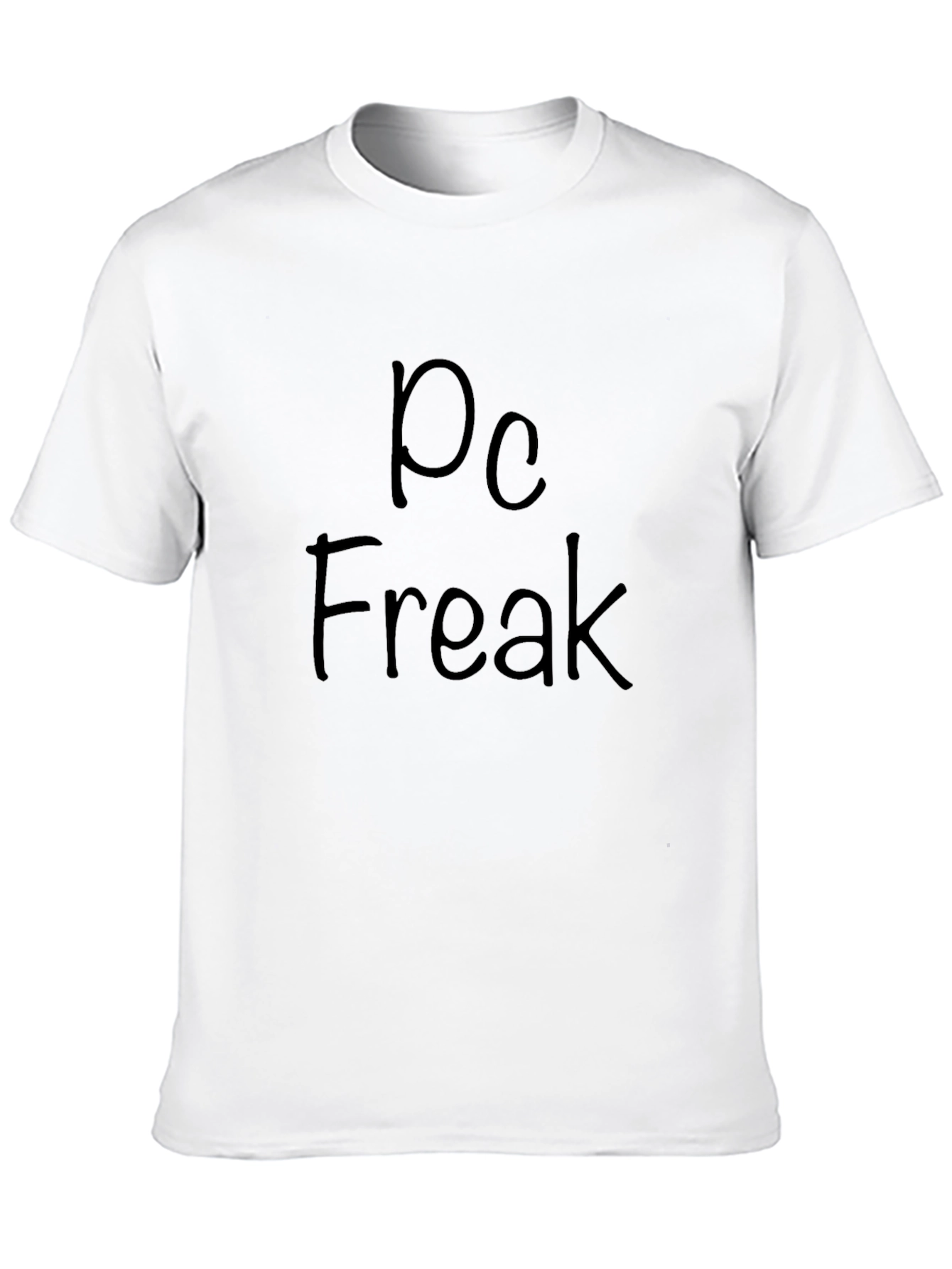 PC Freak Graphic Tee - Black Crew Neck T-Shirt
