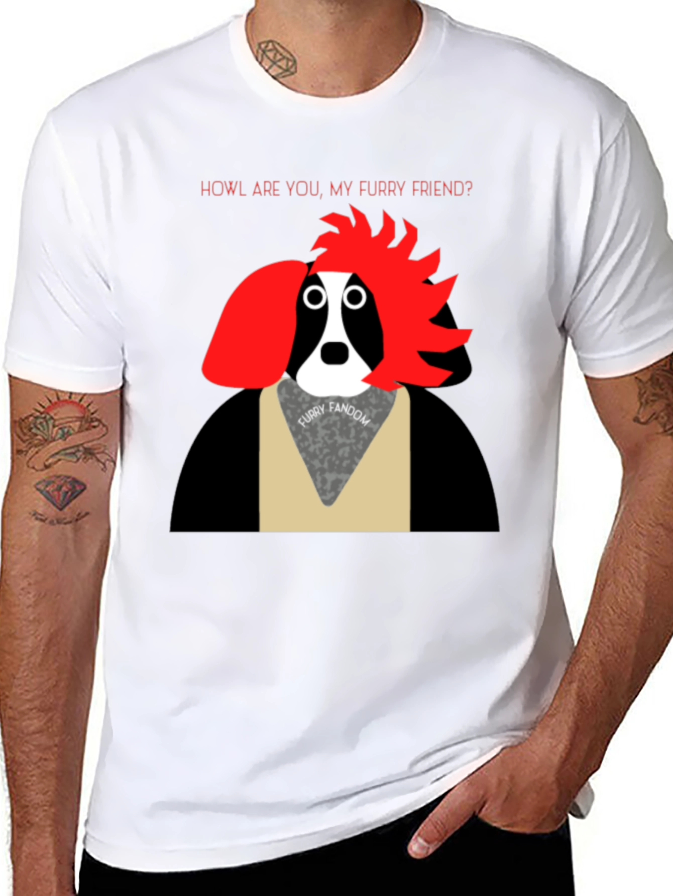 Furry Friend T-Shirt: Howl Are You? Graphic Tee