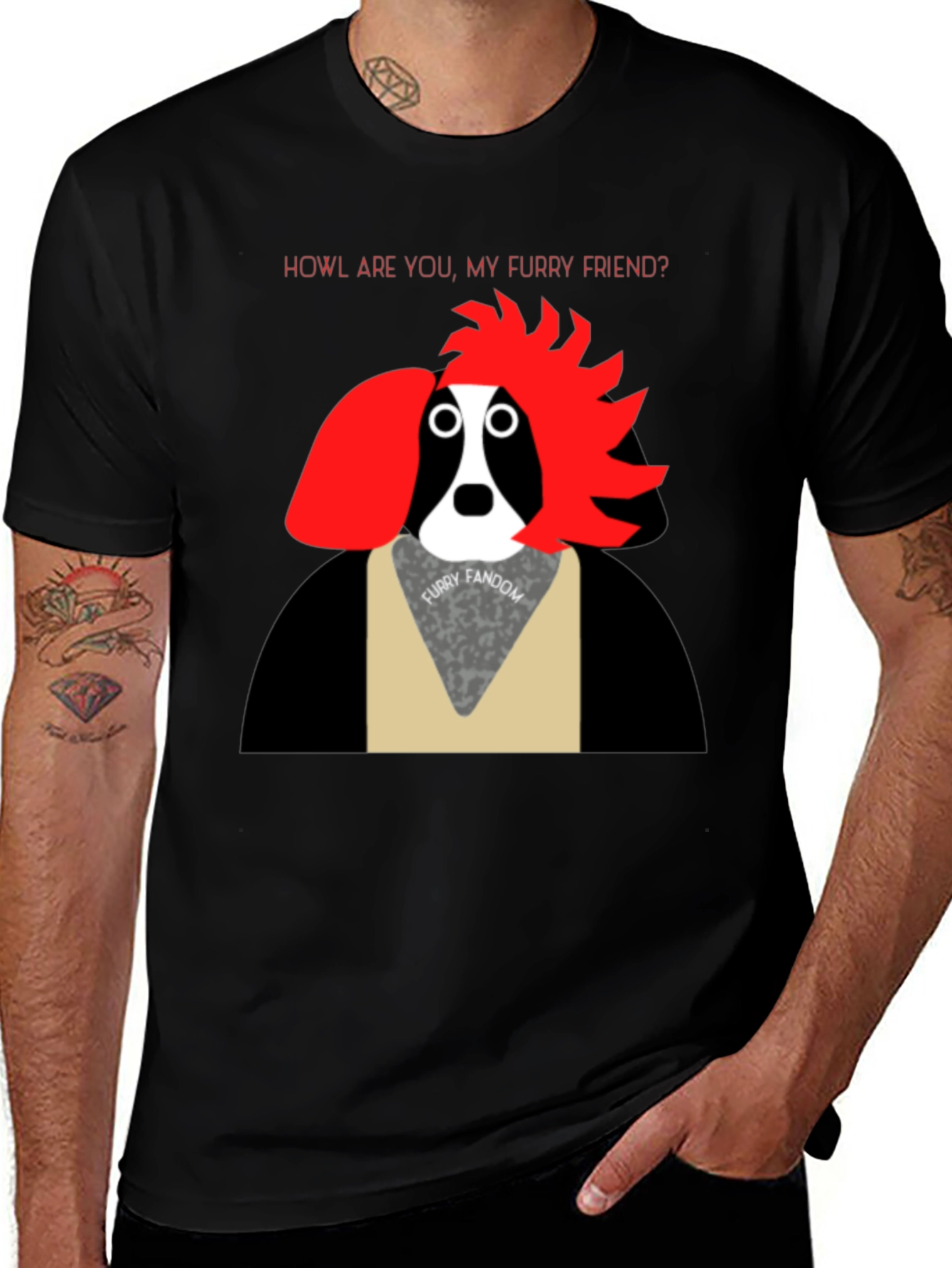 Furry Friend T-Shirt: Howl Are You? Graphic Tee