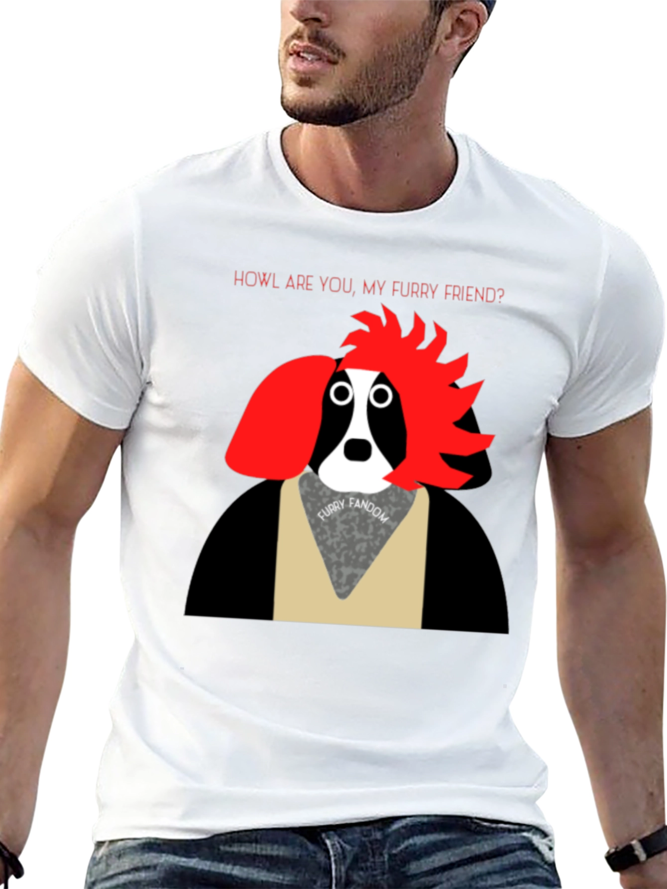 Furry Friend T-Shirt: Howl Are You? Graphic Tee