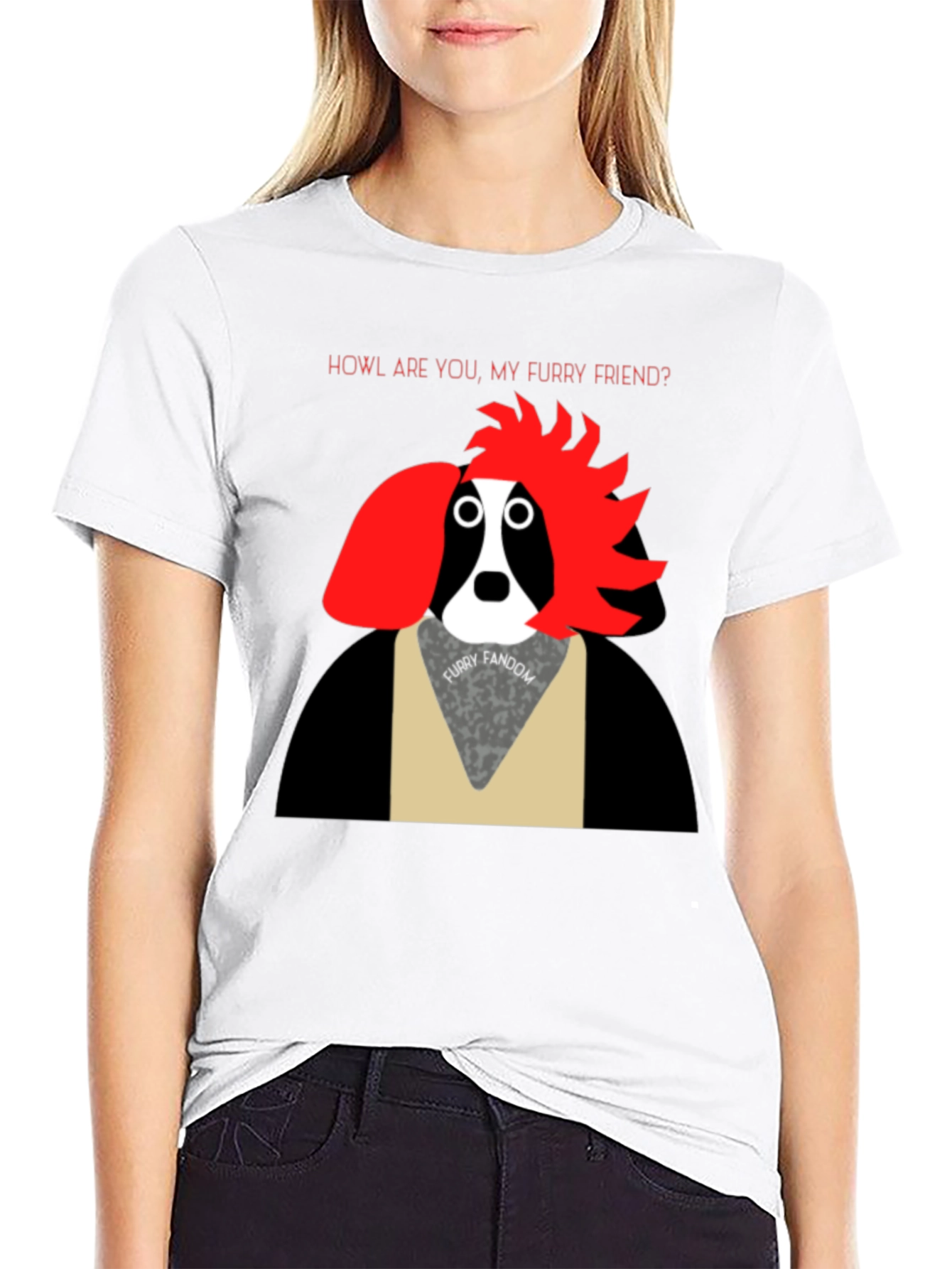 Furry Friend T-Shirt: Howl Are You? Graphic Tee