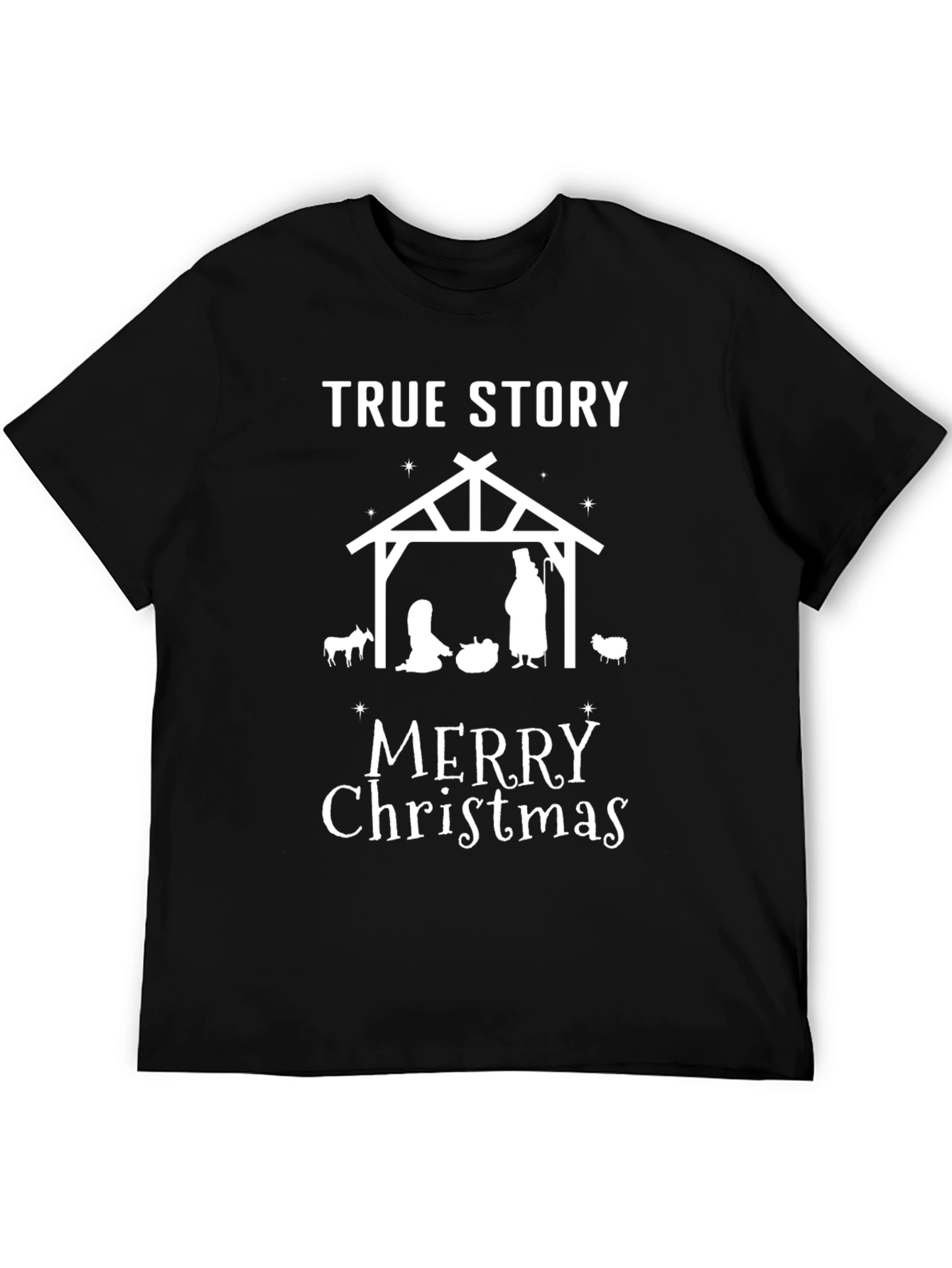 True Story Merry Christmas Nativity Graphic Tee