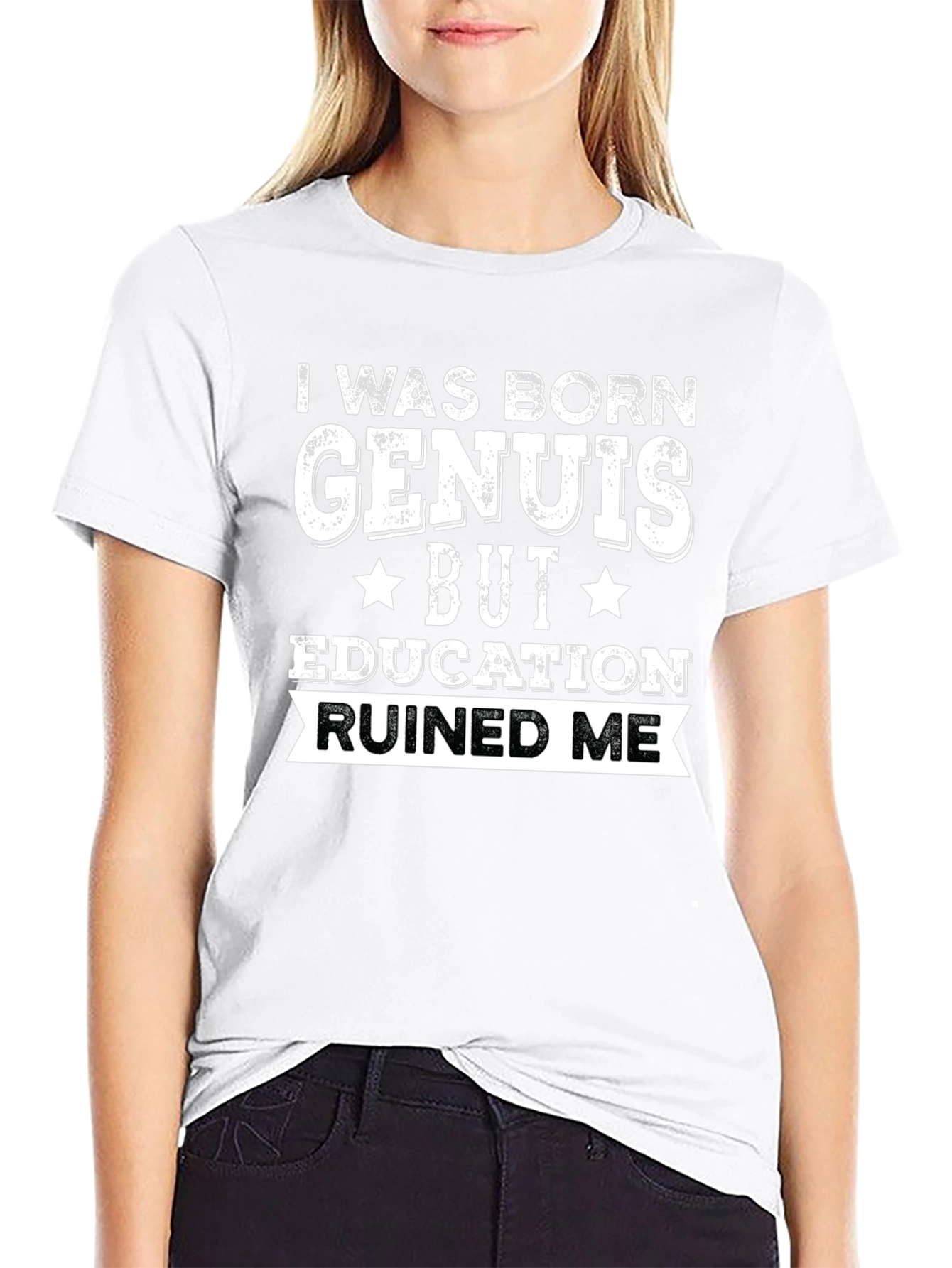 I Was Born Genius Funny T-Shirt