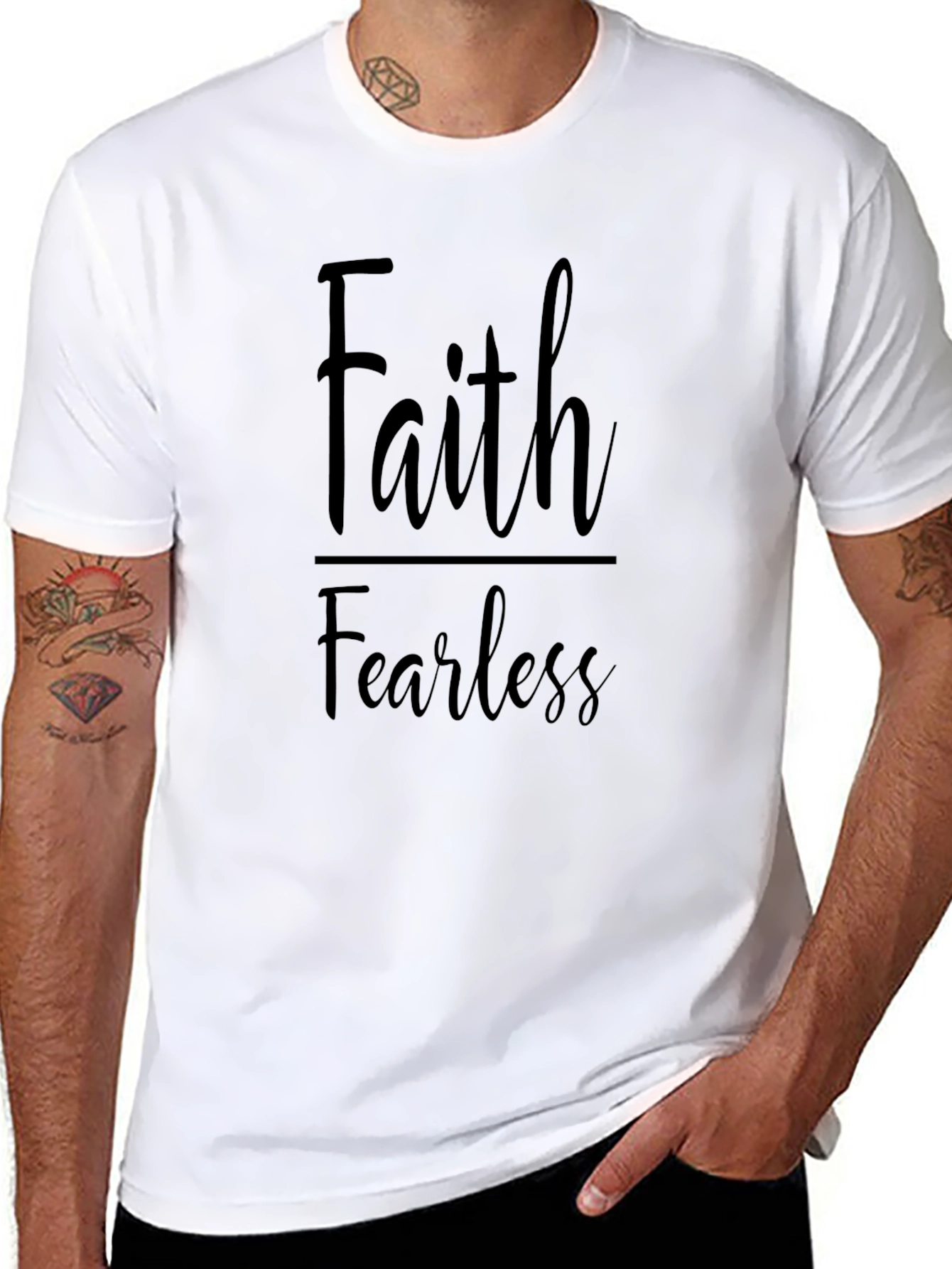Faith Fearless Black Graphic Tee