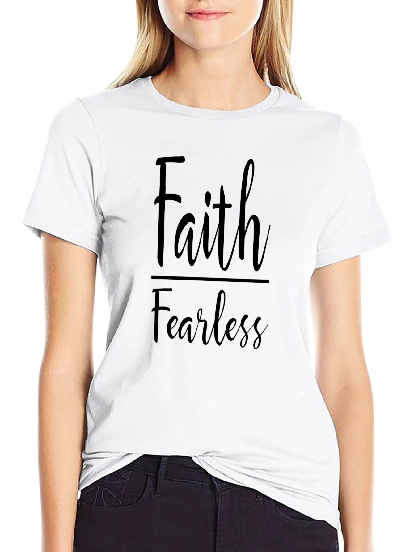 Faith Fearless Black Graphic Tee