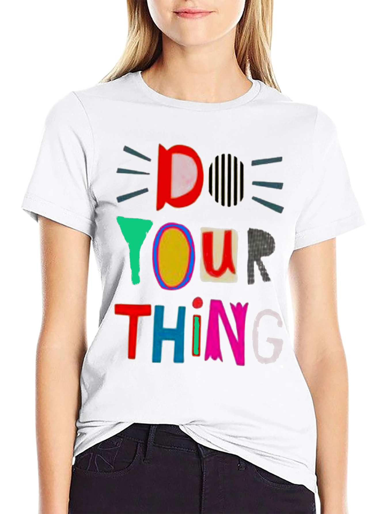 Do Your Thing Graphic Tee - Black Cotton T-Shirt