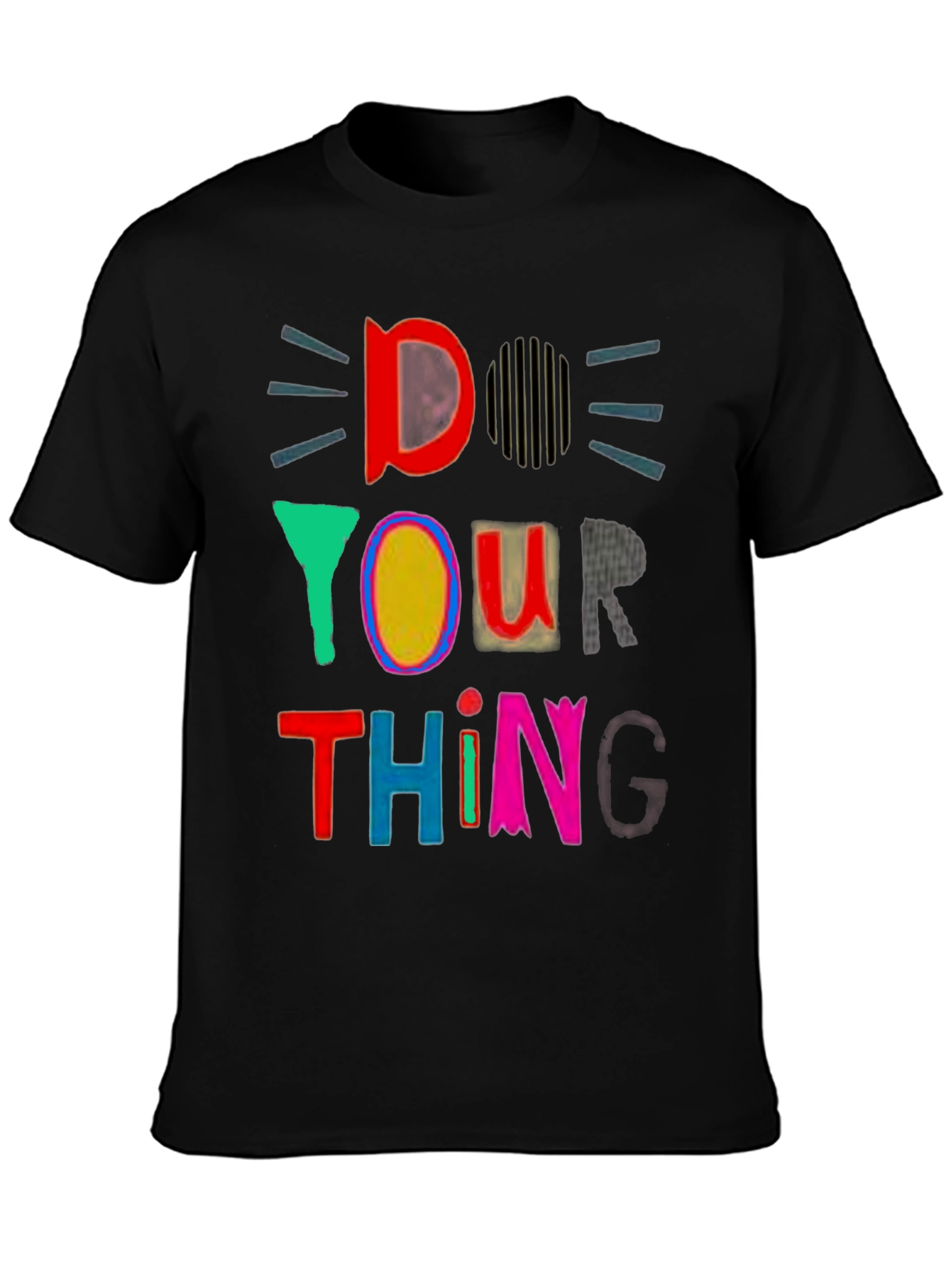 Do Your Thing Graphic Tee - Black Cotton T-Shirt