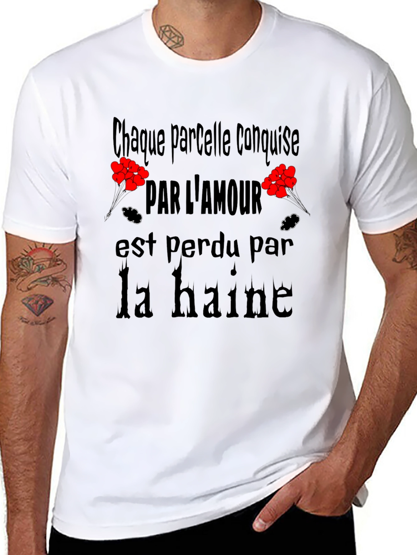 Romantic French Love Hate T-Shirt