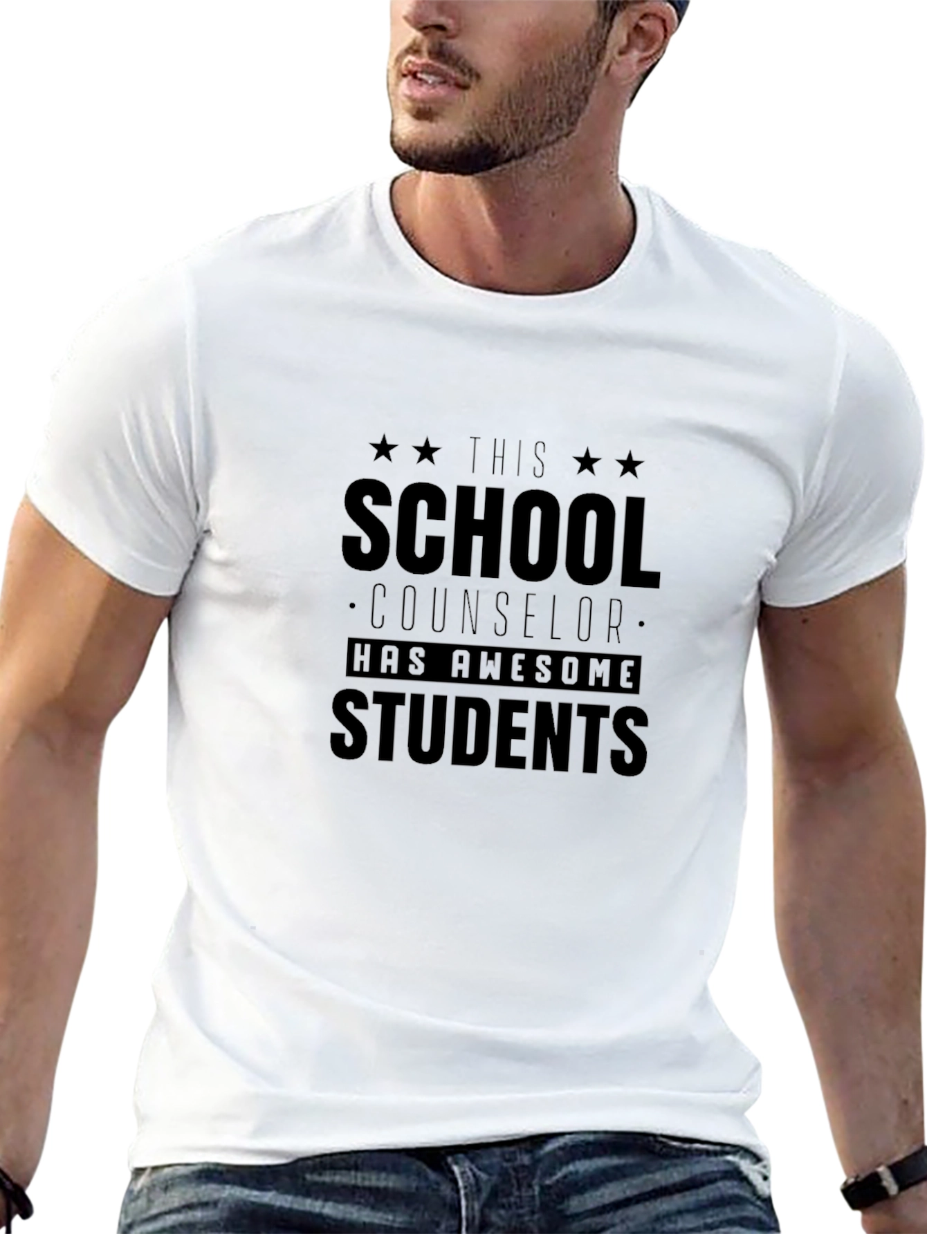 School Counselor Awesome Students Black T-Shirt
