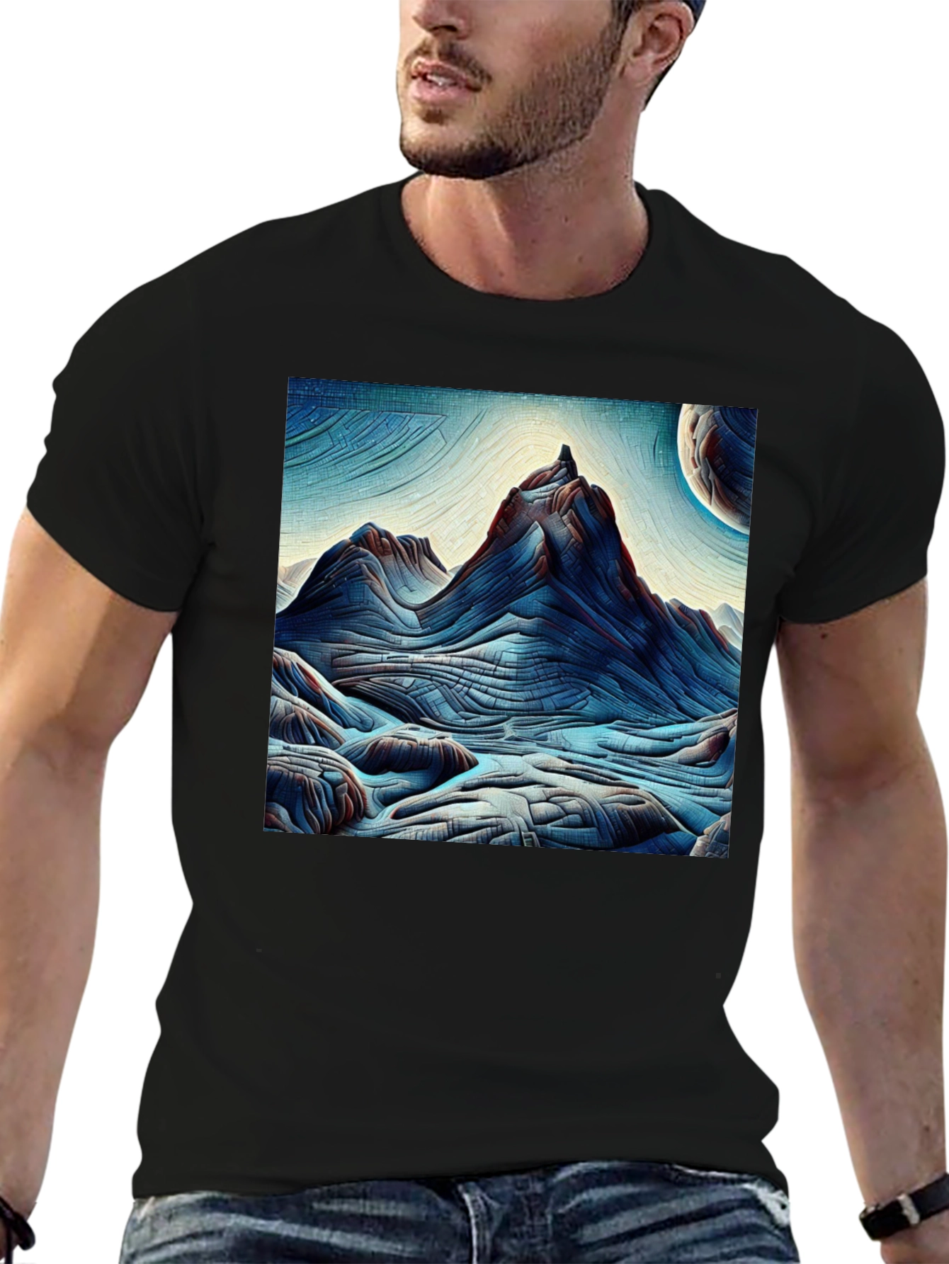 Abstract Mountain Graphic Tee