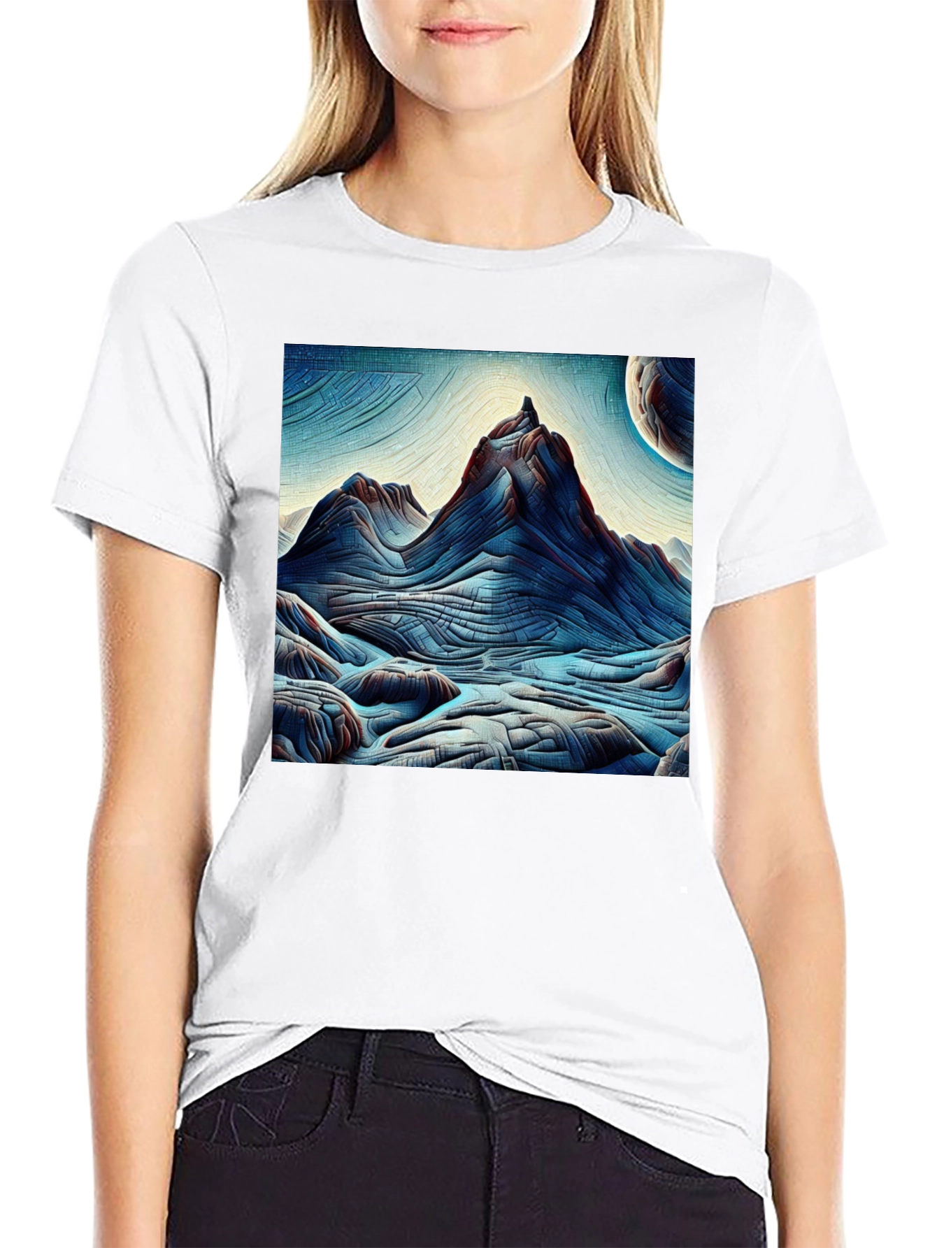 Abstract Mountain Graphic Tee