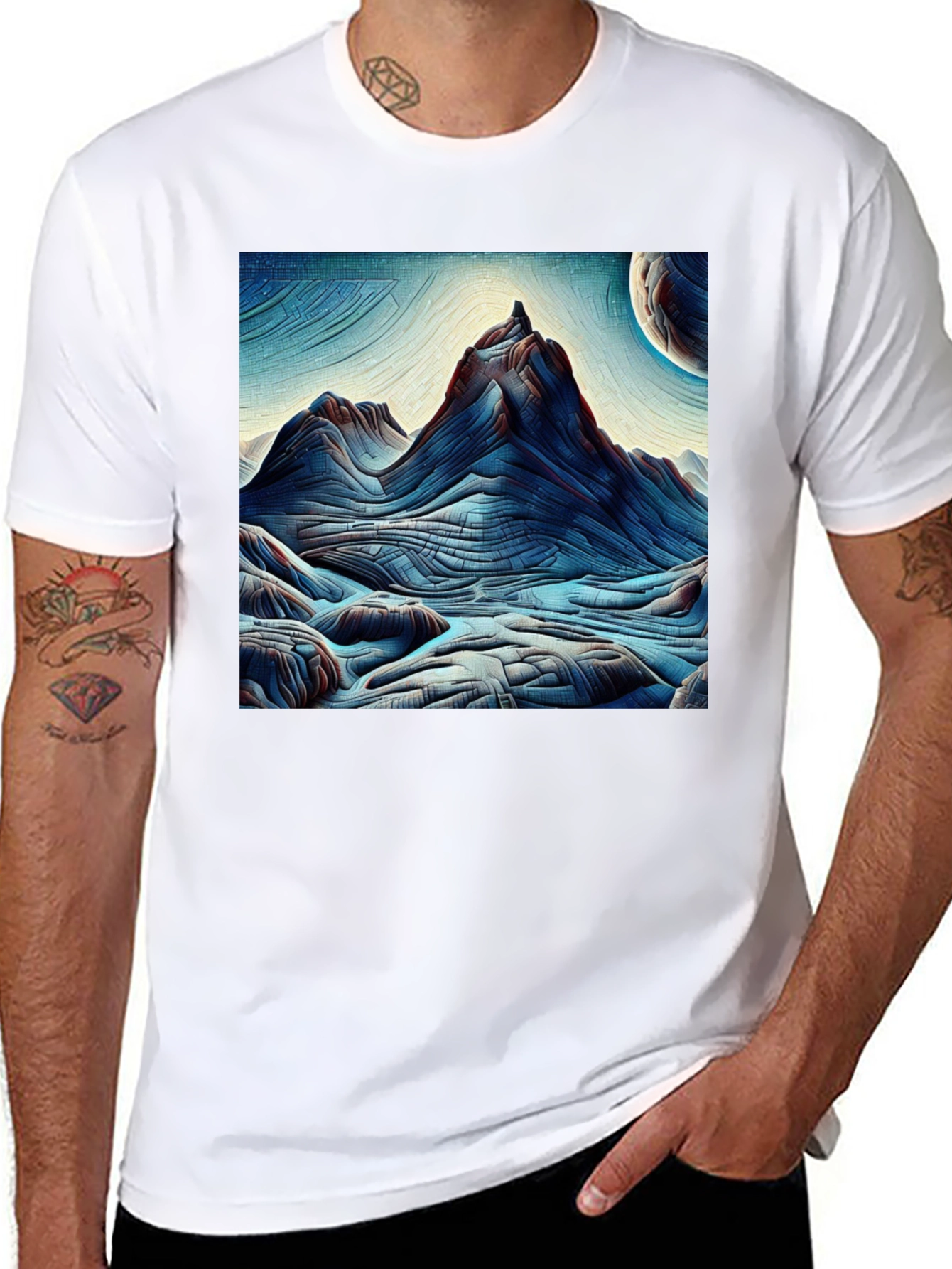 Abstract Mountain Graphic Tee