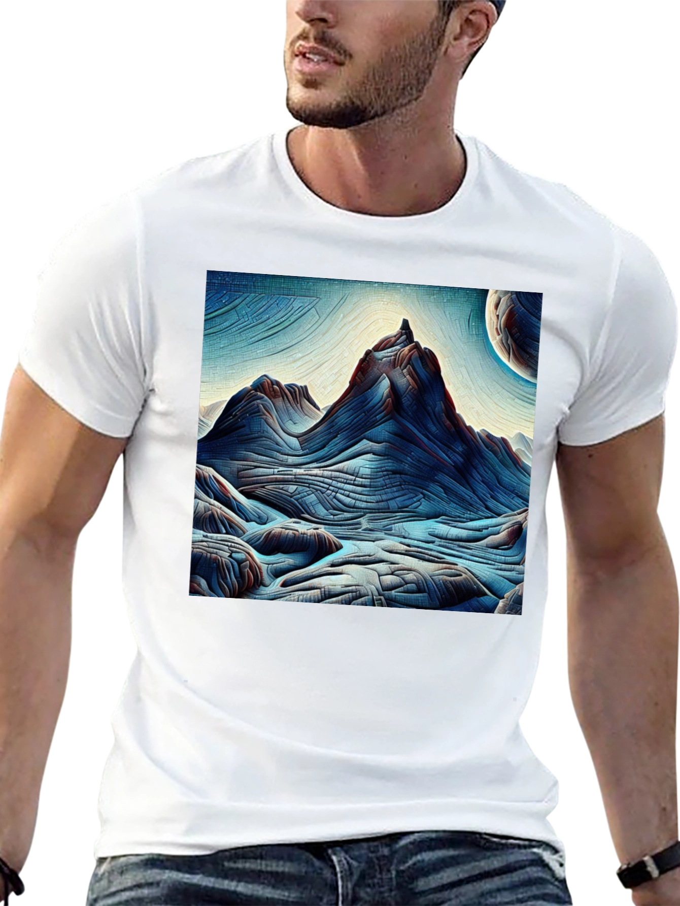 Abstract Mountain Graphic Tee