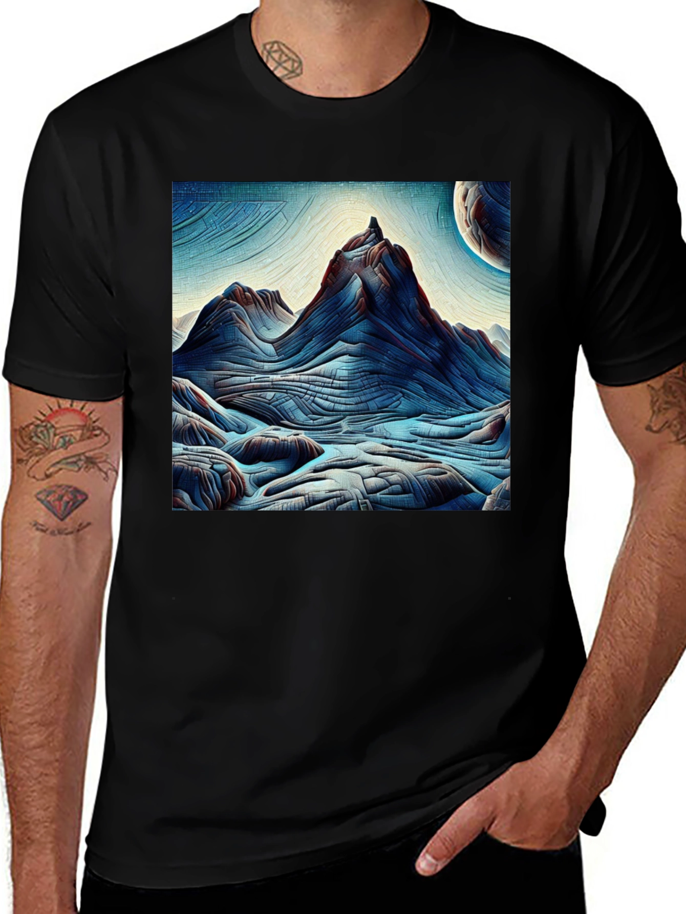 Abstract Mountain Graphic Tee