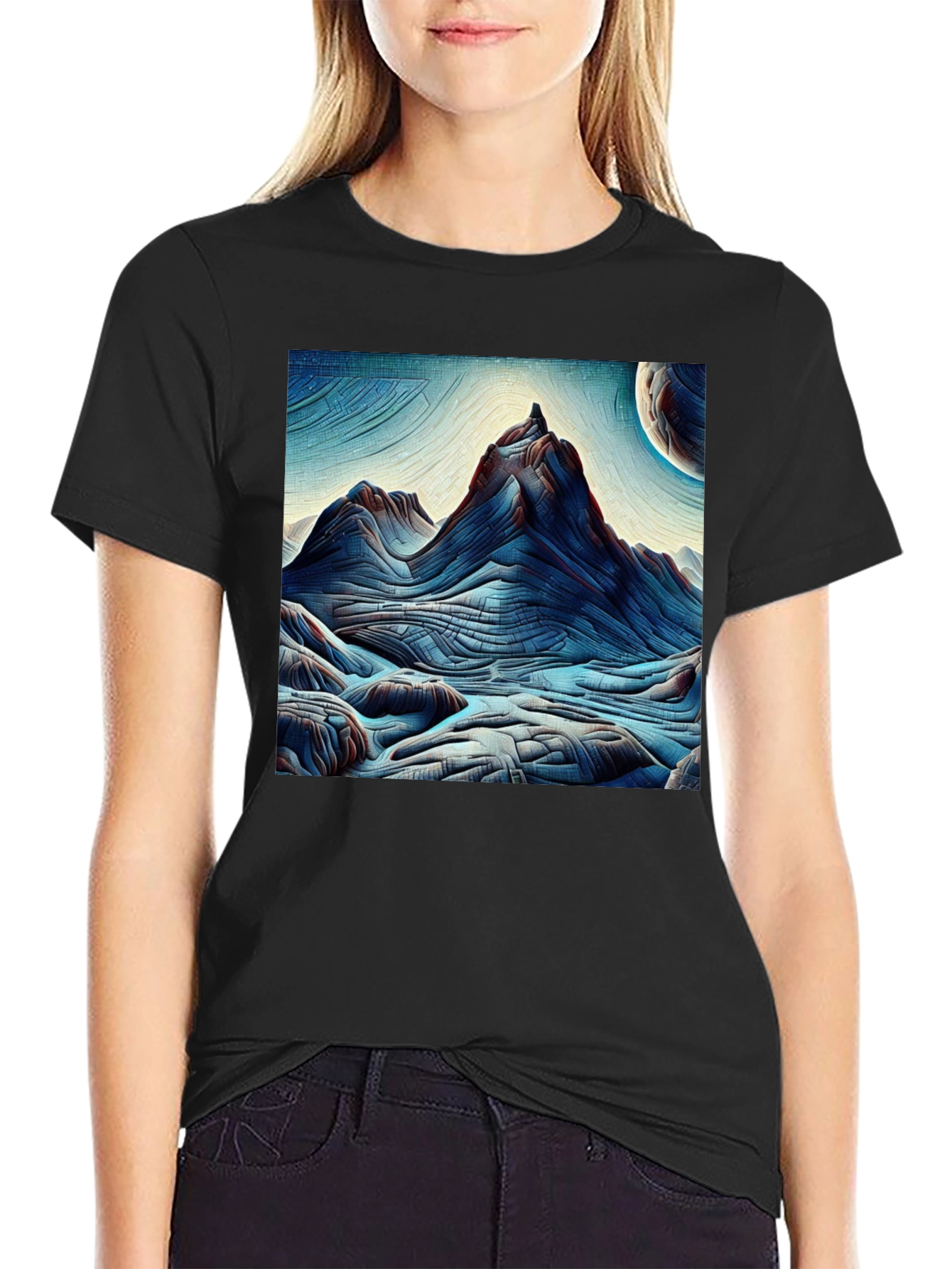 Abstract Mountain Graphic Tee