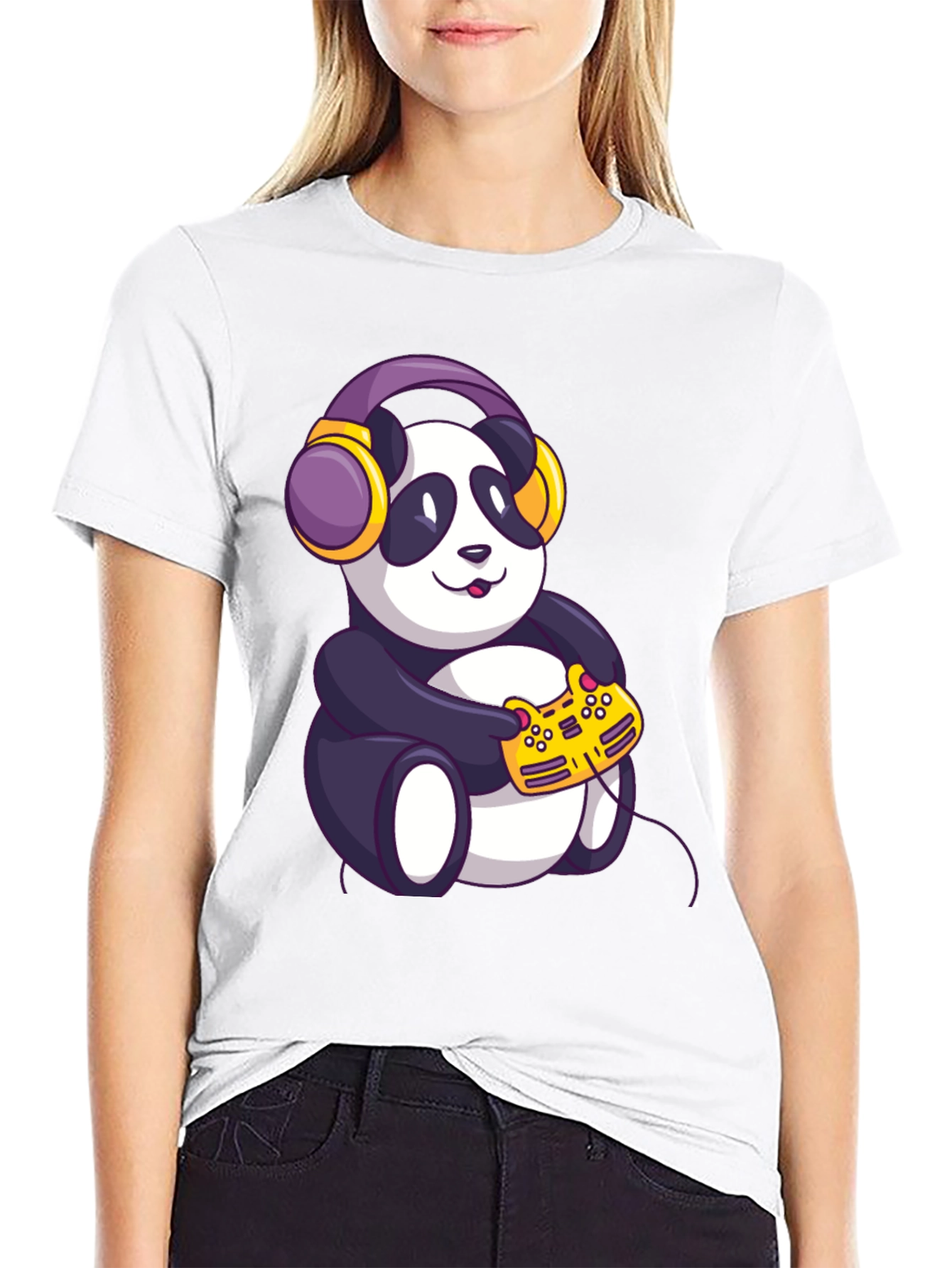 Gamer Panda T-Shirt - Playful Graphic Tee