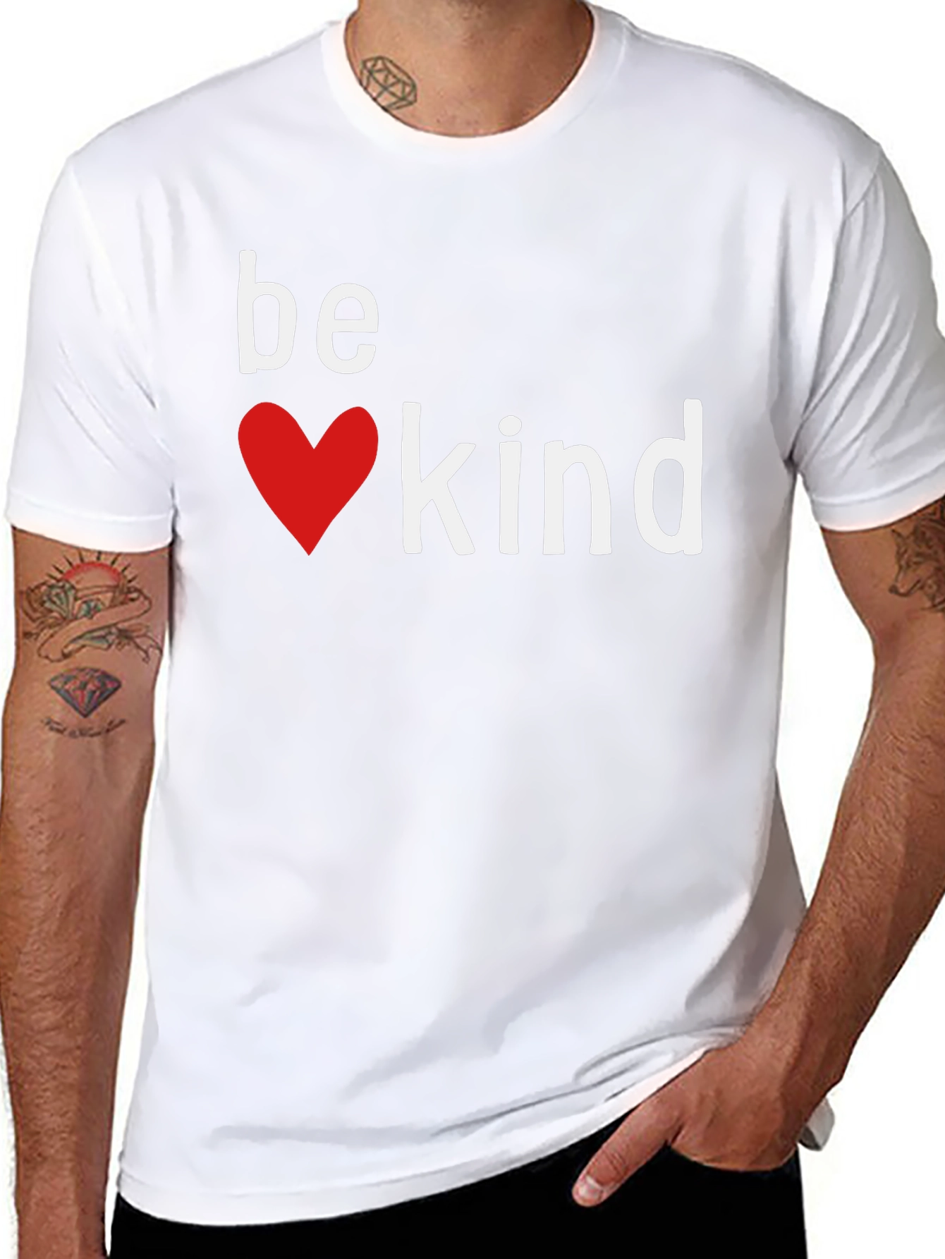Be Kind Heart Graphic Tee - Black