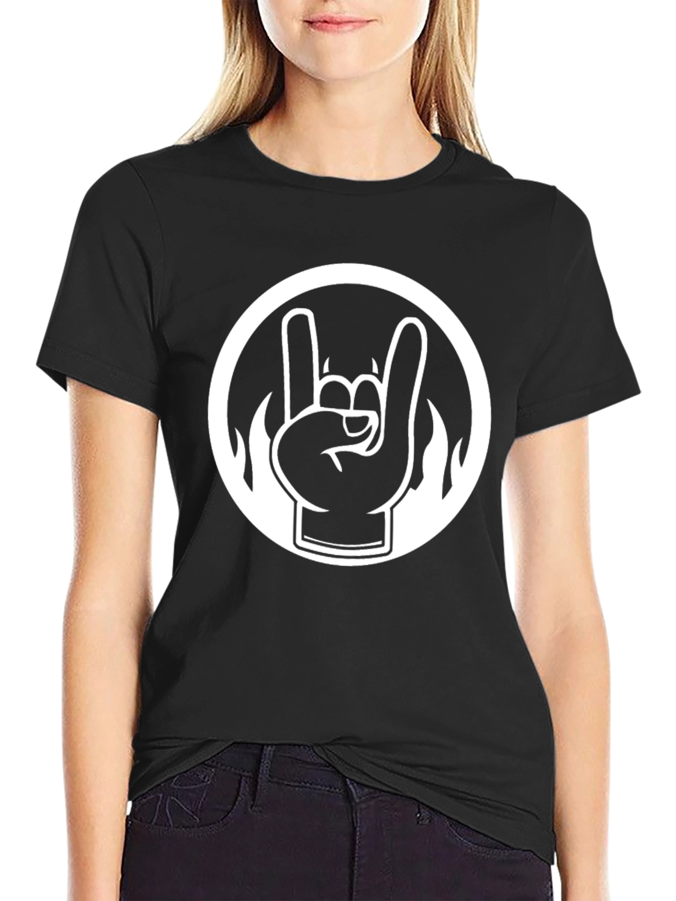Rock On T-Shirt - Black Graphic Tee