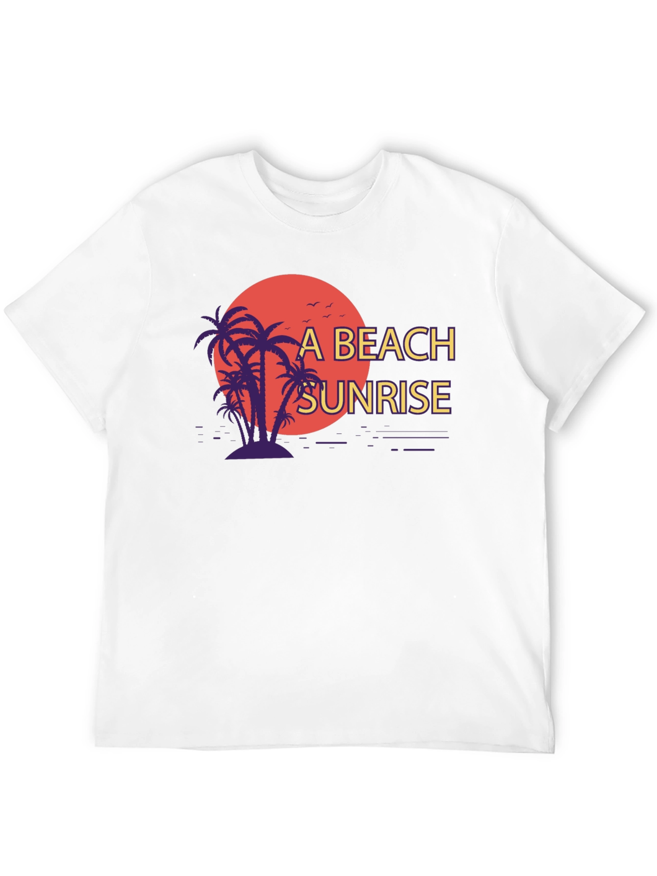 Beach Sunrise Graphic T-Shirt - Black