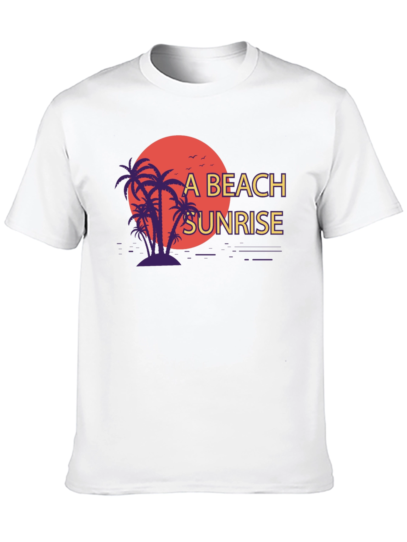 Beach Sunrise Graphic T-Shirt - Black