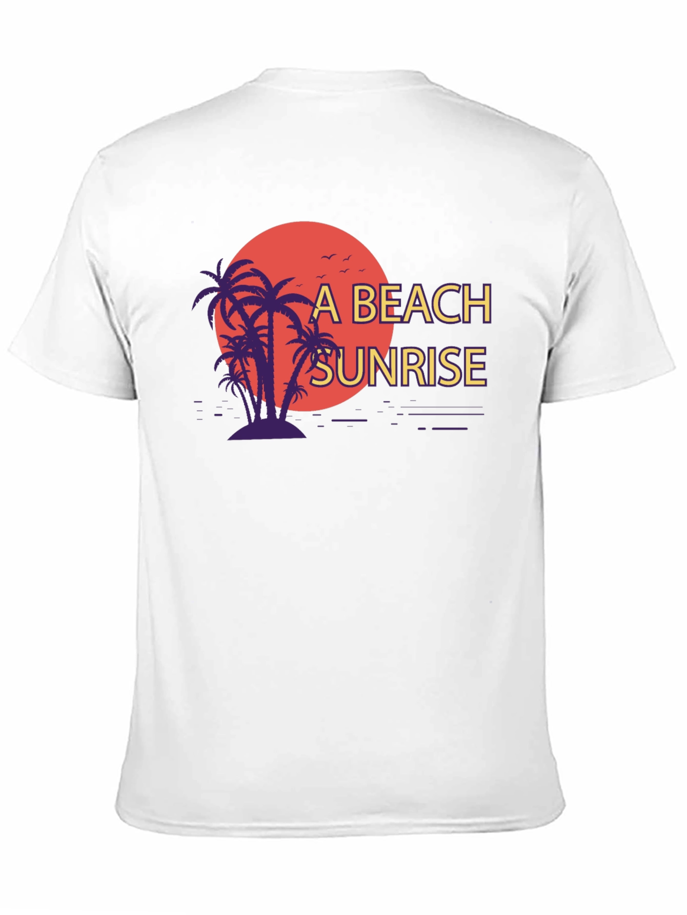 Beach Sunrise Graphic T-Shirt - Black
