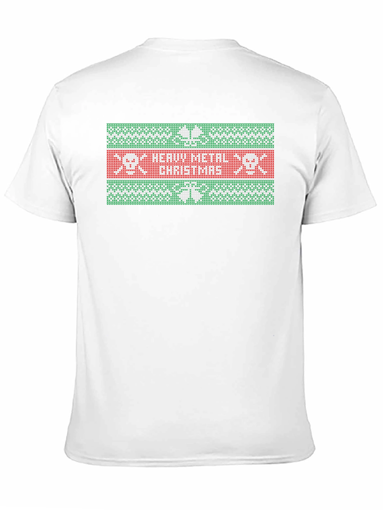 Heavy Metal Christmas Ugly Sweater Style T-Shirt